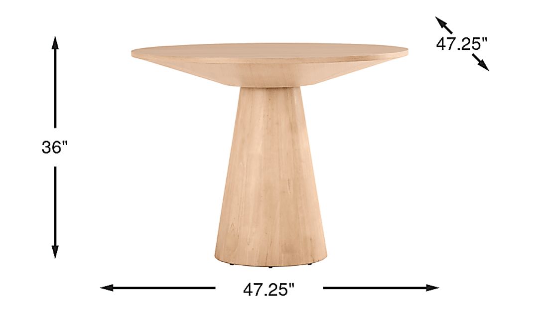 Kendall Natural 48" Round Counter Height Table
