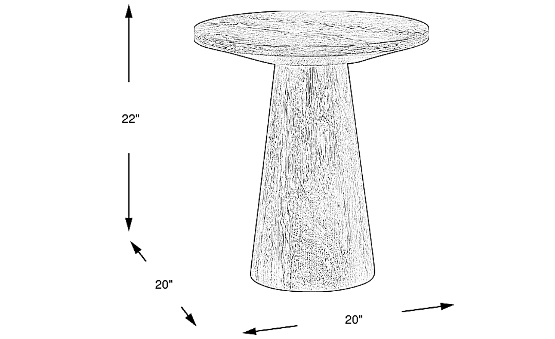 Kendall Natural Round End Table