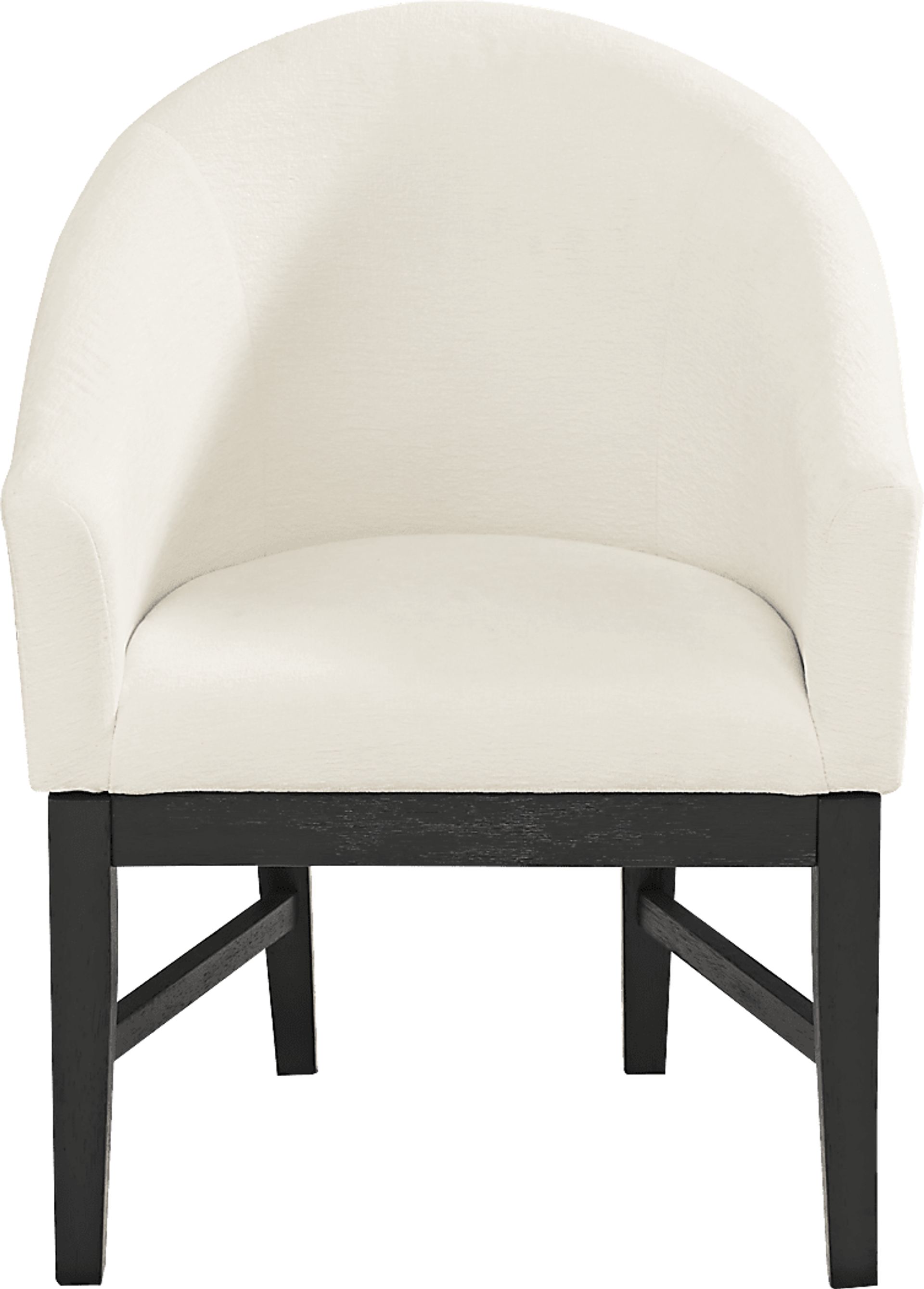 Kendall White Arm Chair with Black Legs - Image 2