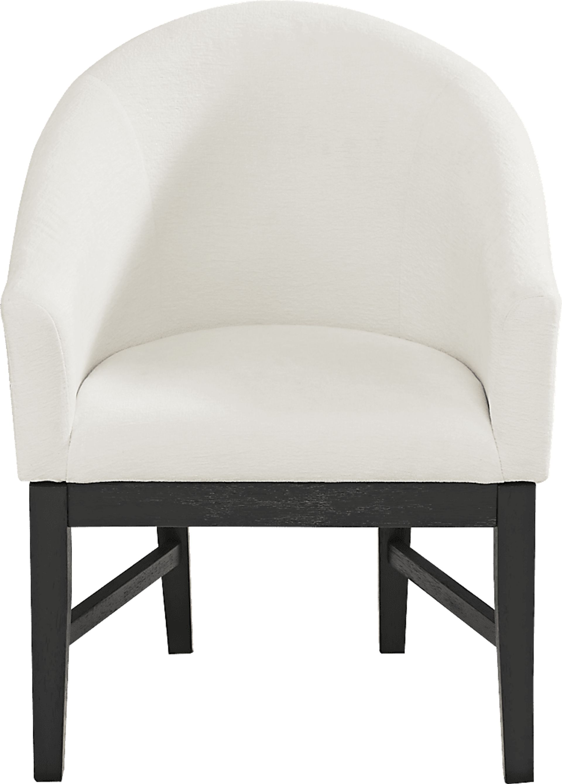 Kendall Black 5 Pc 59" Round Dining Room with White Arm Chairs - Image 4