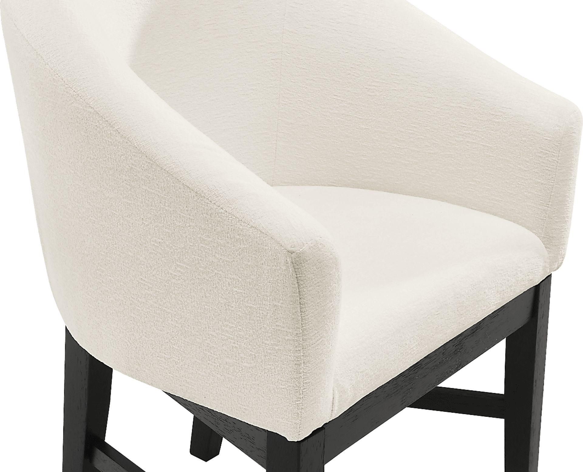Kendall White Arm Chair with Black Legs - Image 3