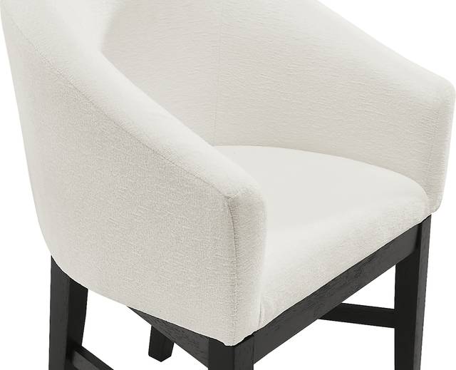 Kendall White Arm Chair with Black Legs - Thumbnail - Image 3