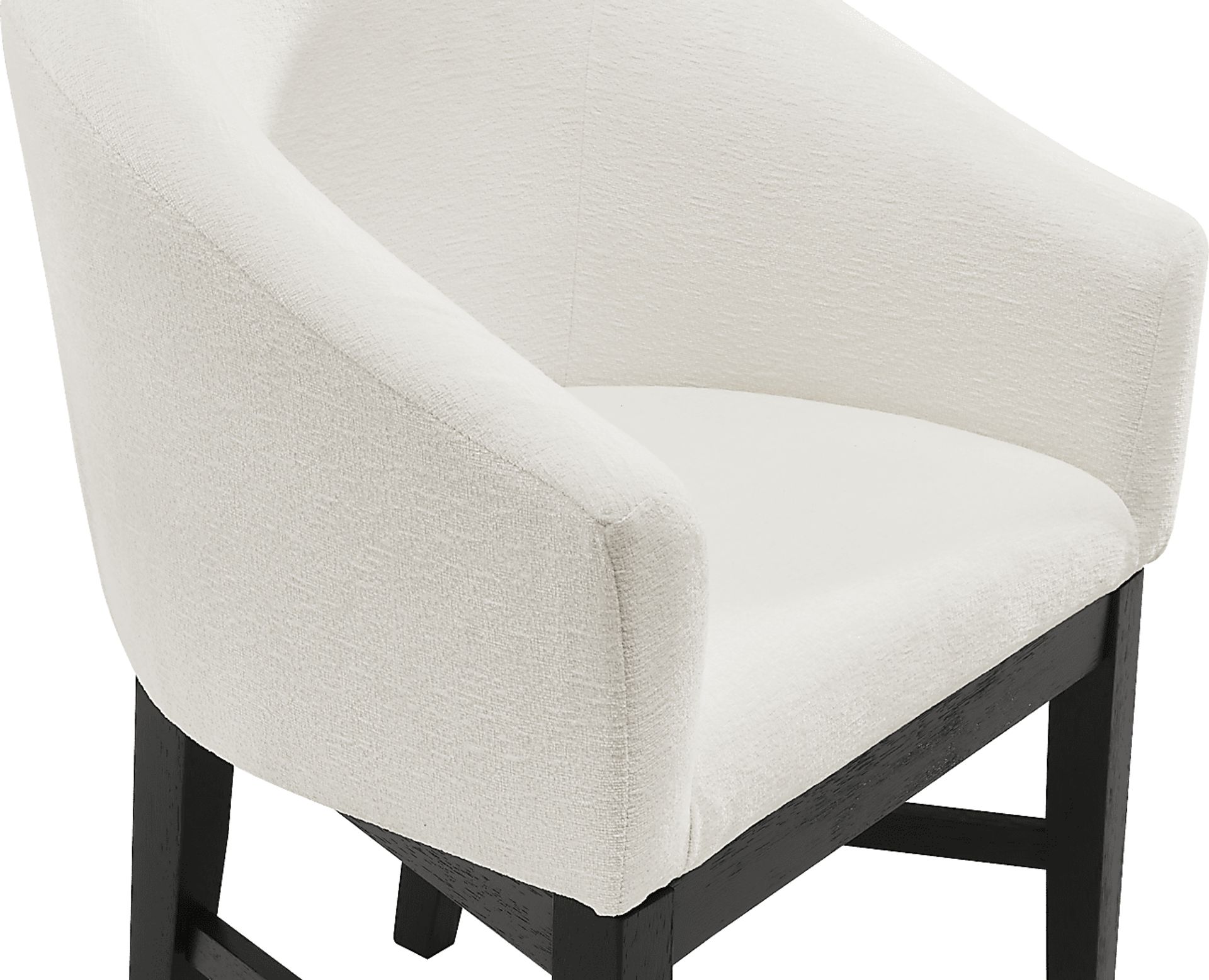 Kendall Black 5 Pc 59" Round Dining Room with White Arm Chairs - Image 5