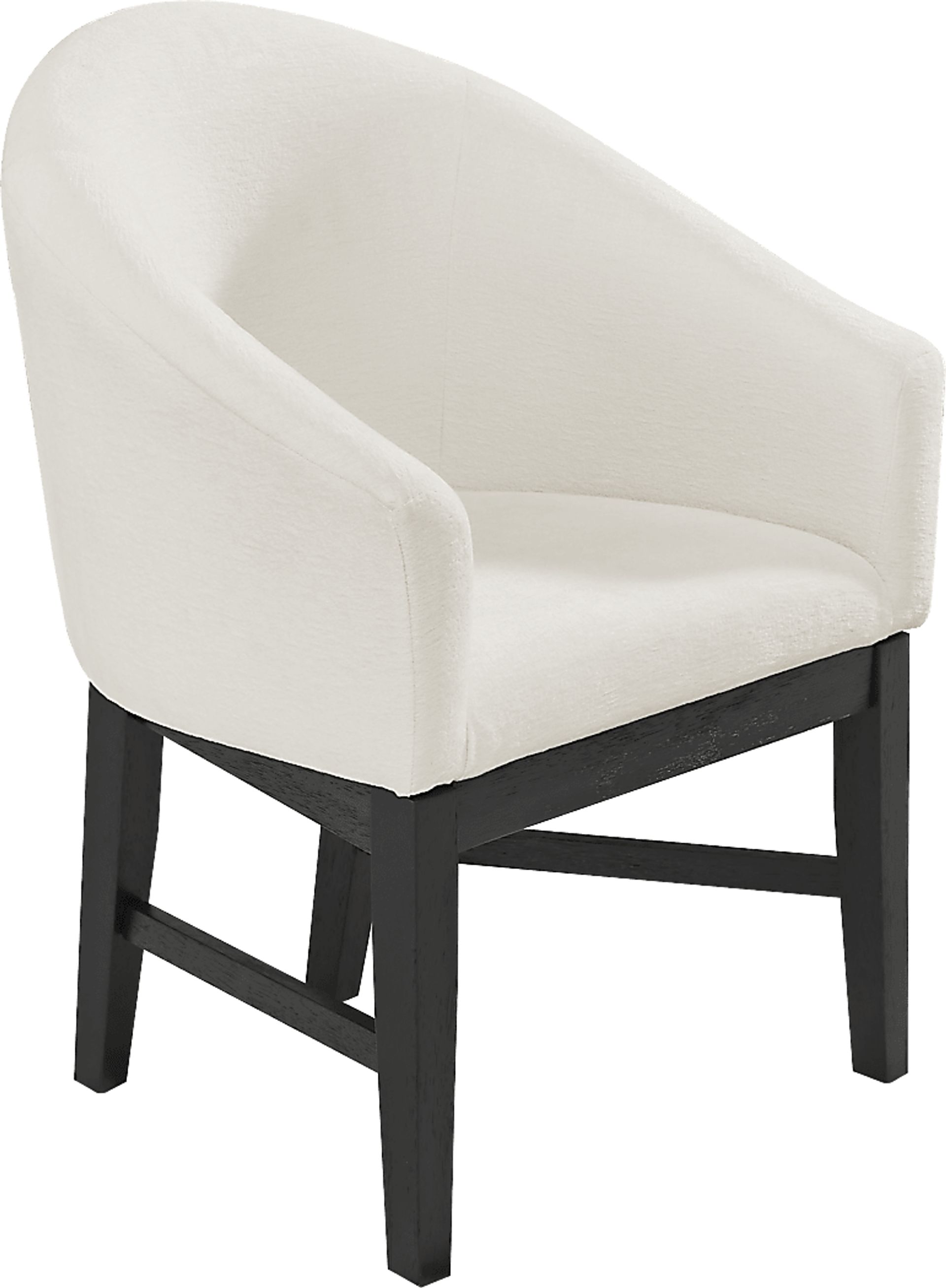 Kendall Black 5 Pc 59" Round Dining Room with White Arm Chairs - Image 3