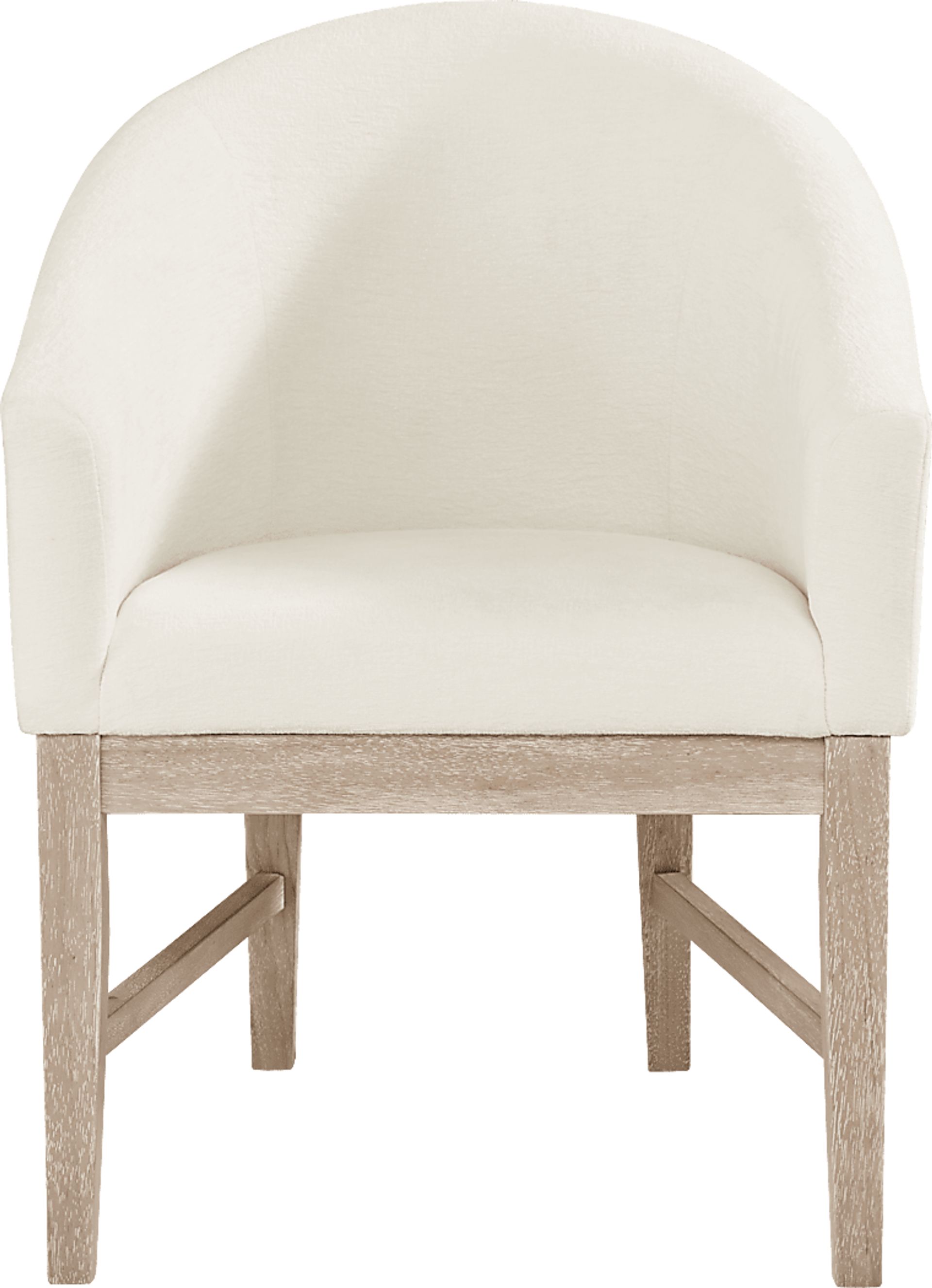 Kendall Natural 5 Pc 59" Round Dining Room with White Arm Chairs - Image 6