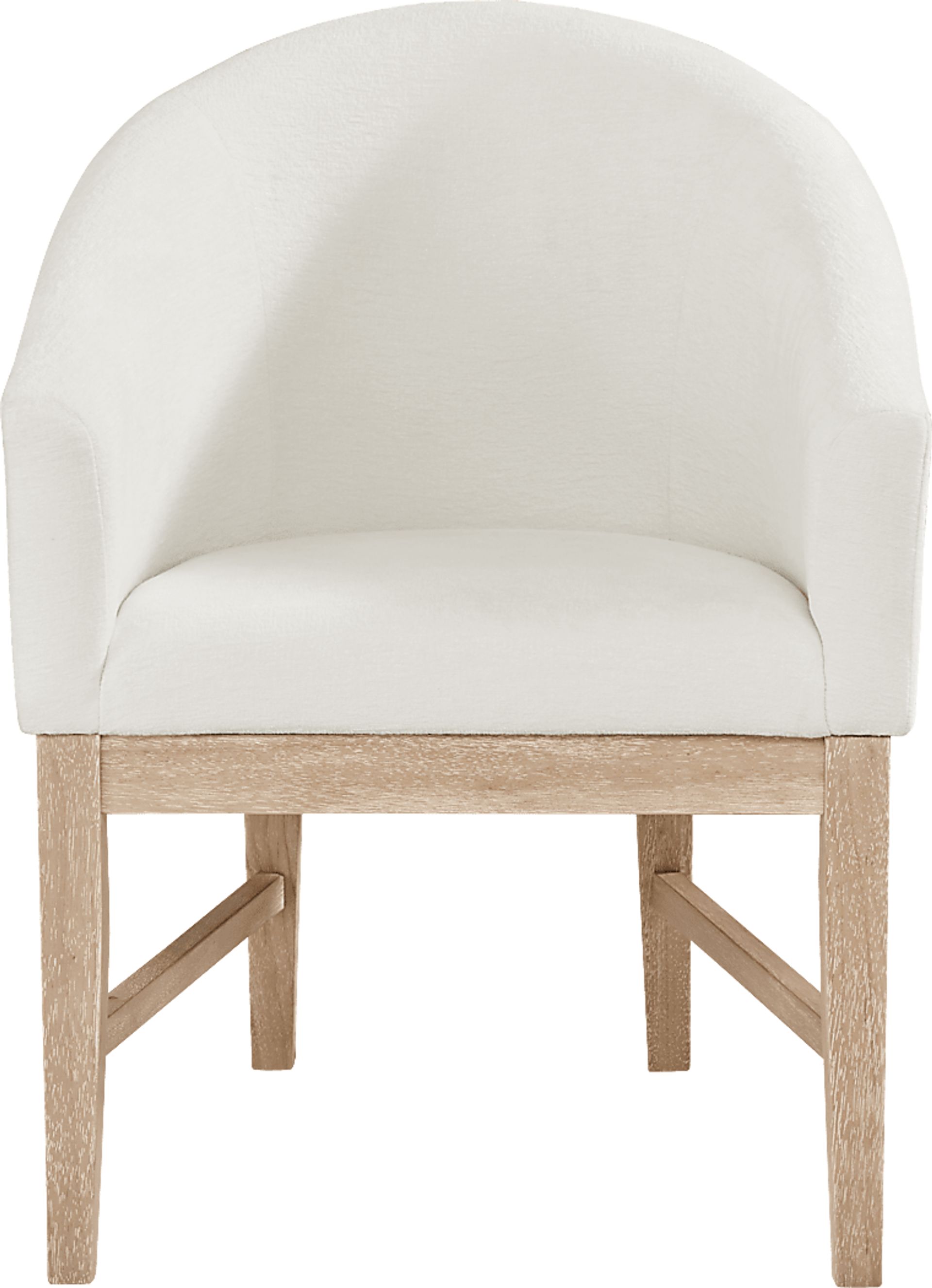 Kendall Natural 5 Pc 59" Round Dining Room with White Arm Chairs - Image 4