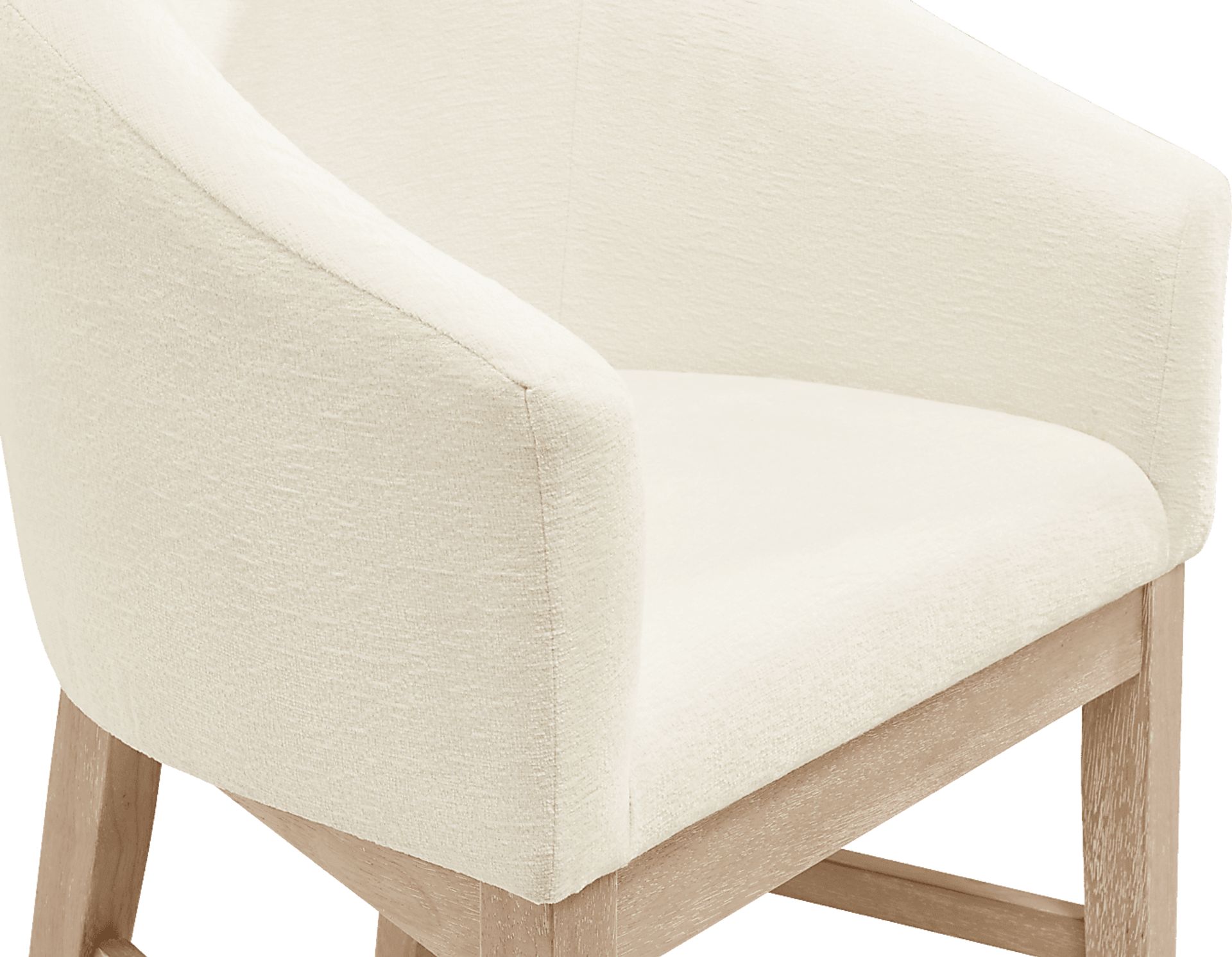 Kendall Natural 5 Pc 48" Round Dining Room with White Arm Chairs - Image 7