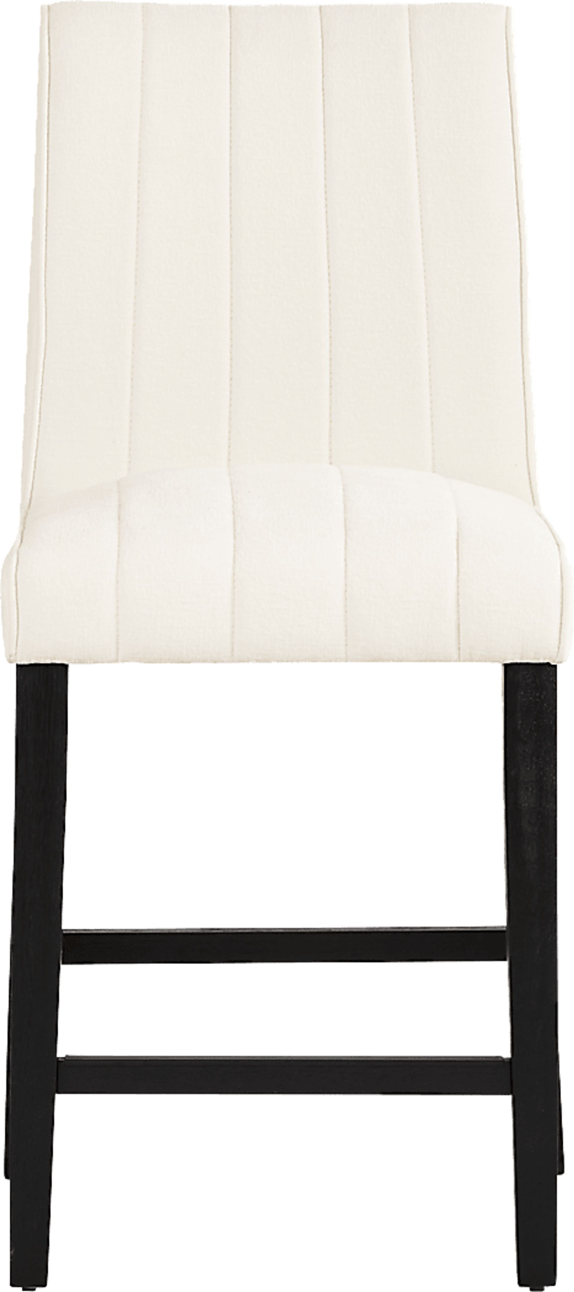 Kendall Black 3 Pc 48" Round Counter Height Dining Room with White Stools - Image 7