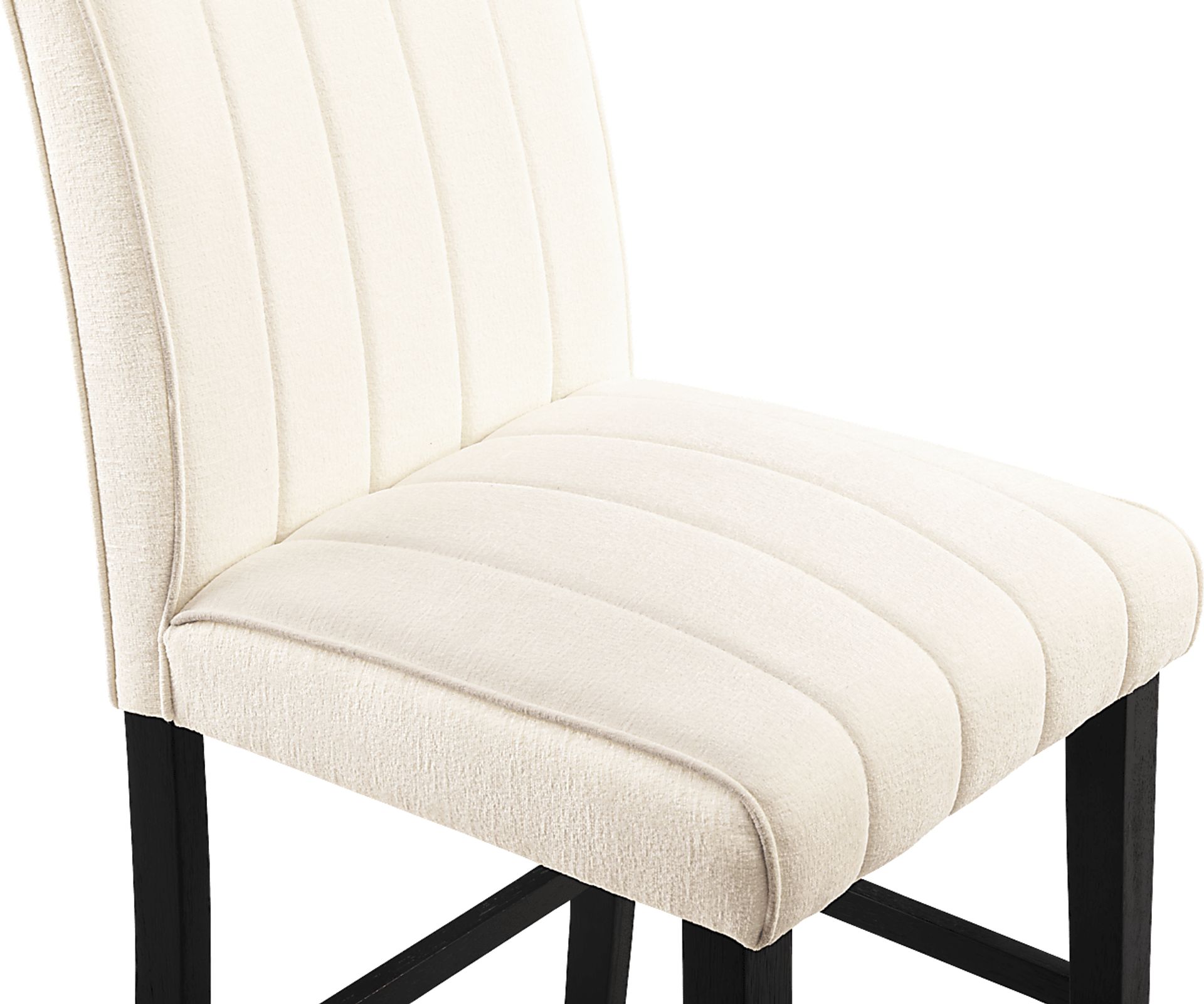Kendall Black 5 Pc 48" Round Counter Height Dining Room with White Stools - Image 8