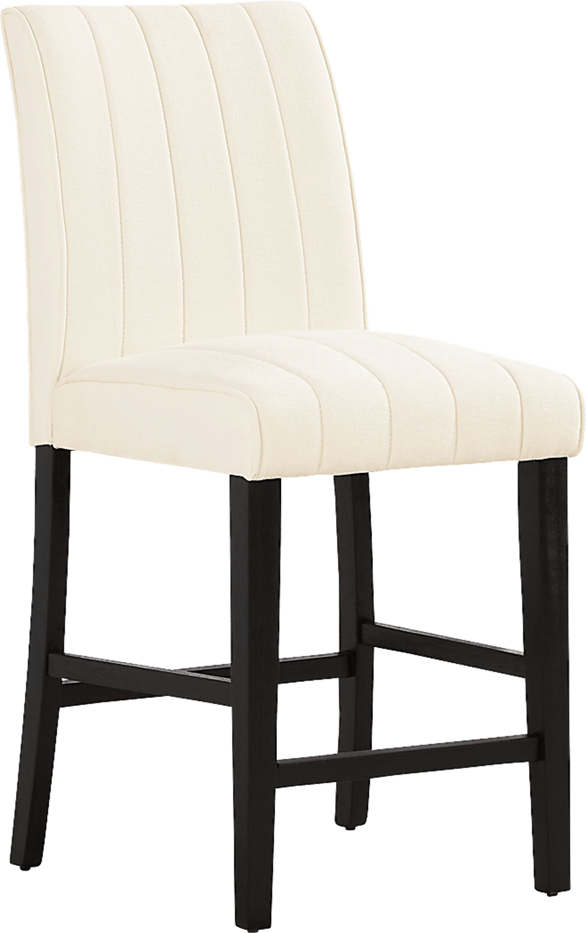 Kendall Black 5 Pc 48" Round Counter Height Dining Room with White Stools - Image 6