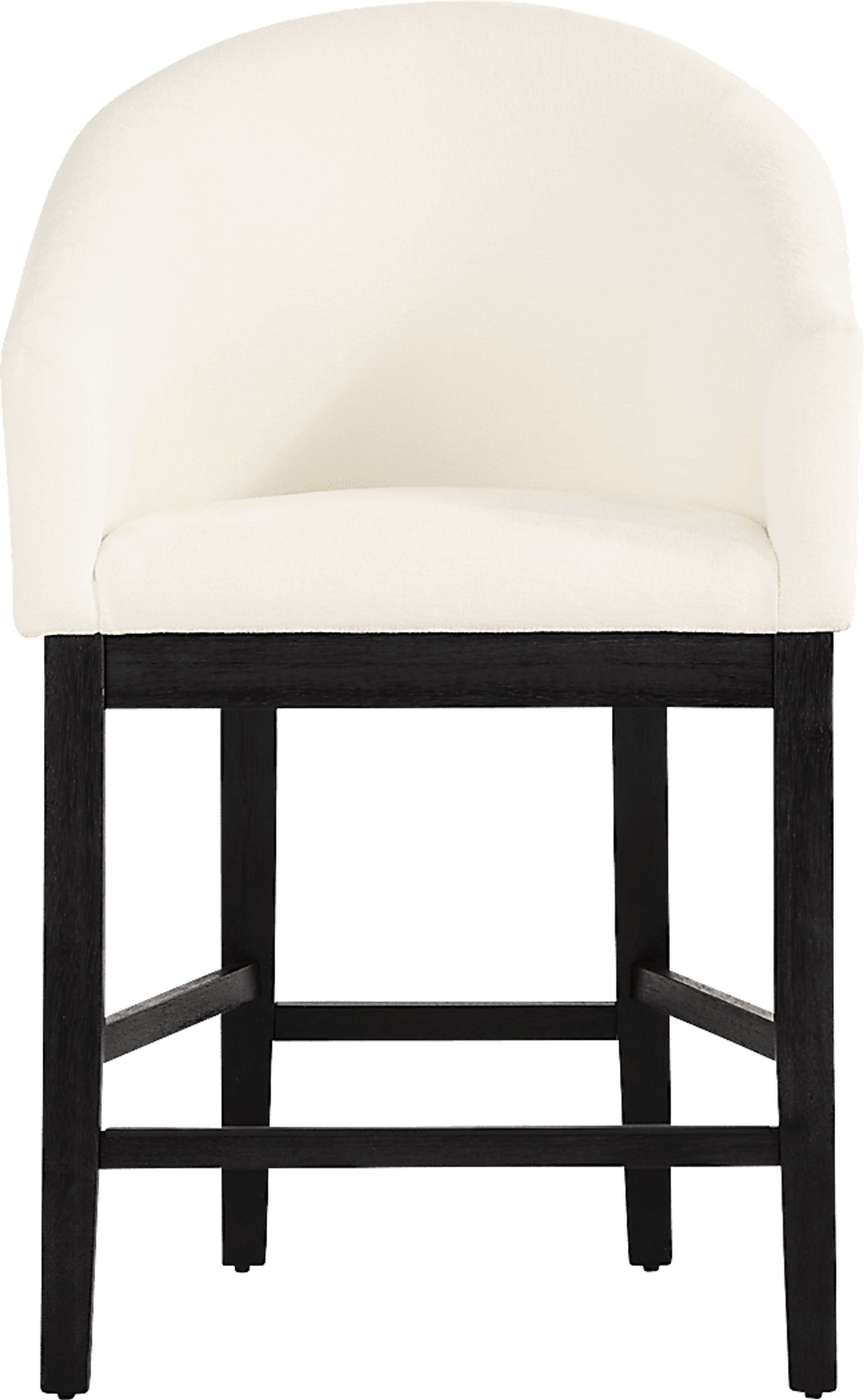 Kendall White Counter Height Stool with Black Legs - Image 2
