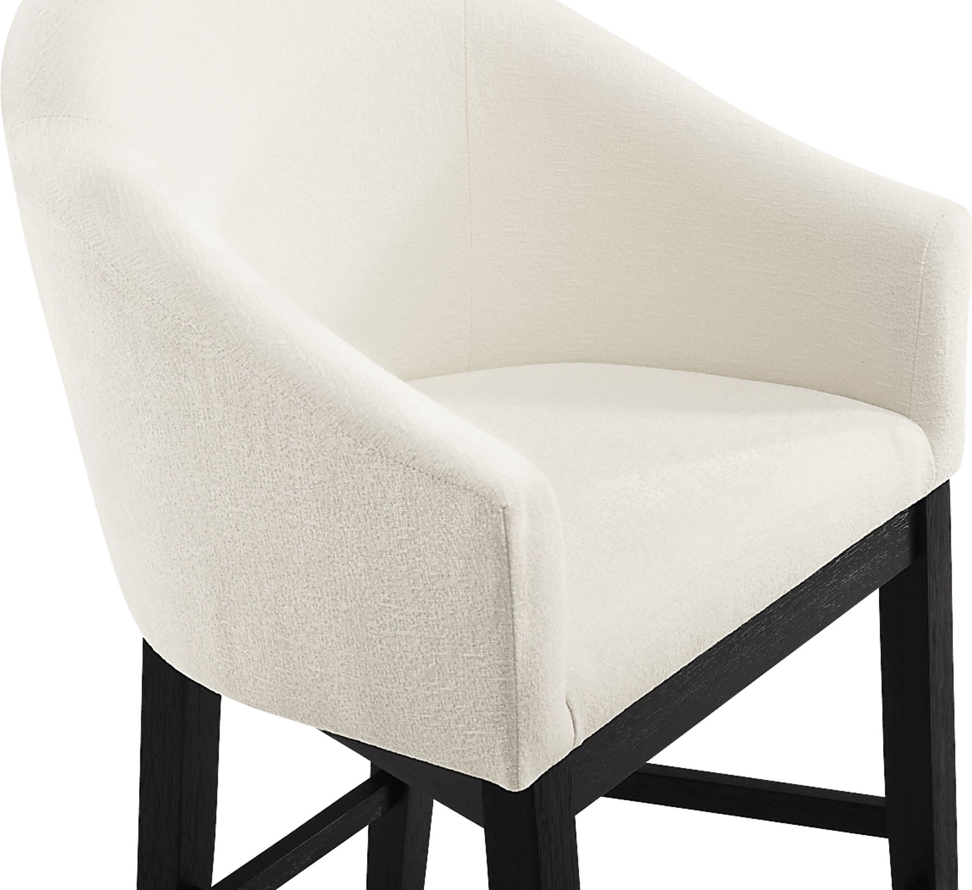 Kendall White Counter Height Stool with Black Legs - Image 3