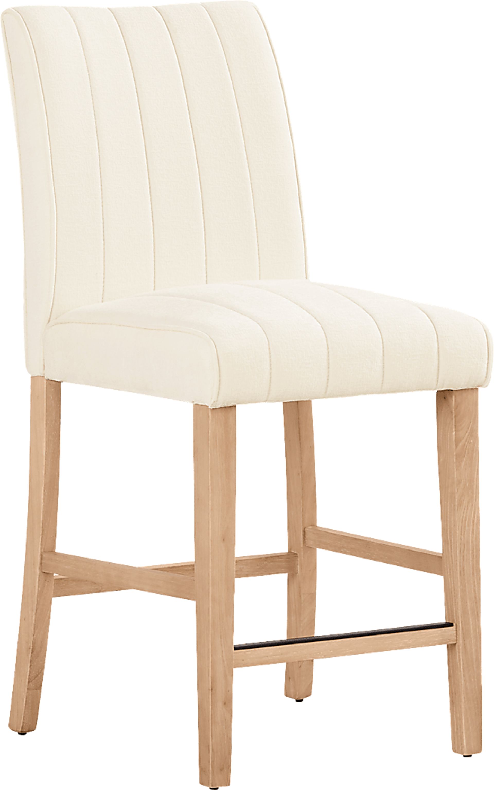 Kendall Natural 3 Pc 48" Round Counter Height Dining Room with White Stools - Image 6