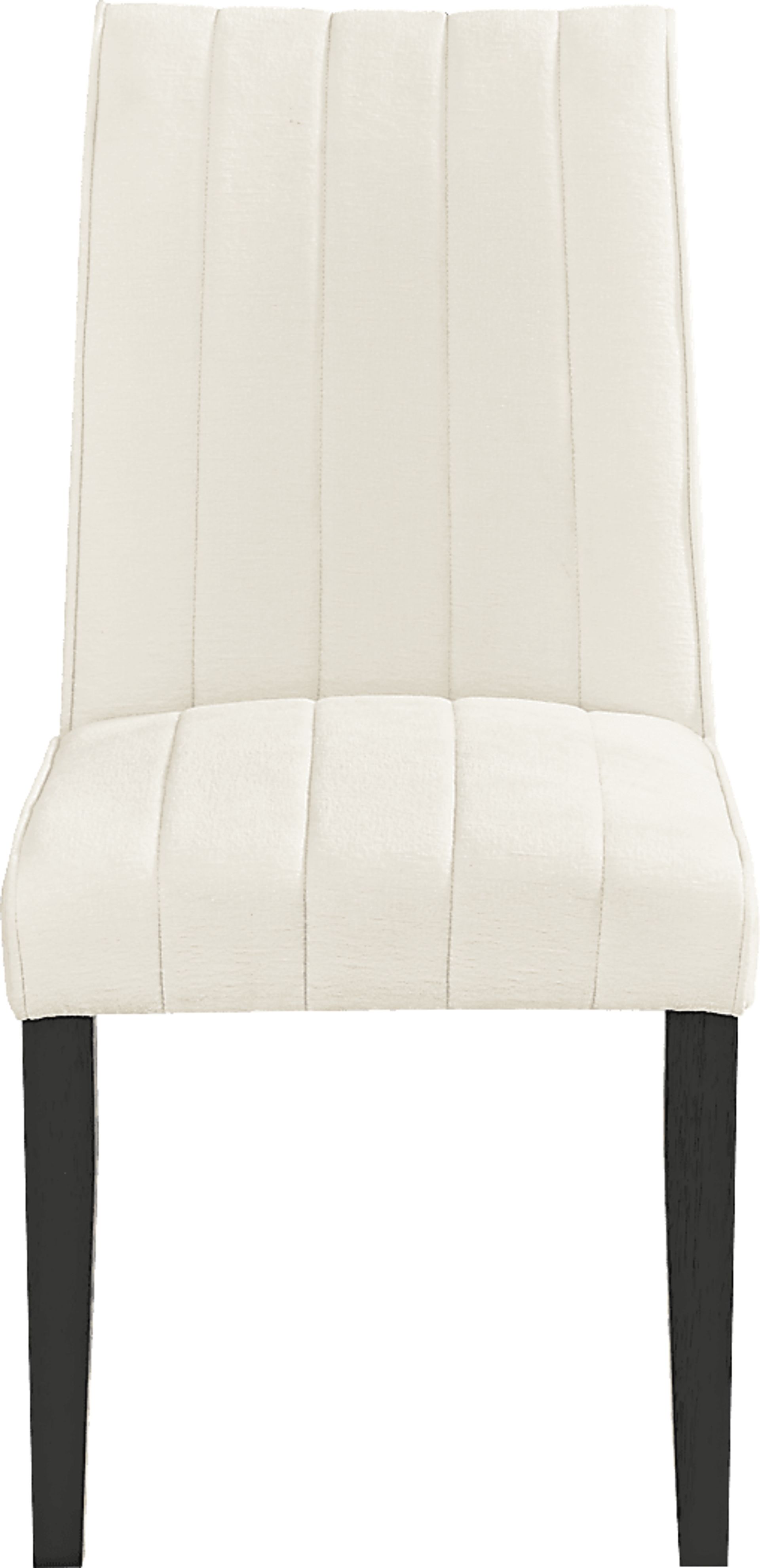 Kendall White Side Chair with Black Legs - Image 3