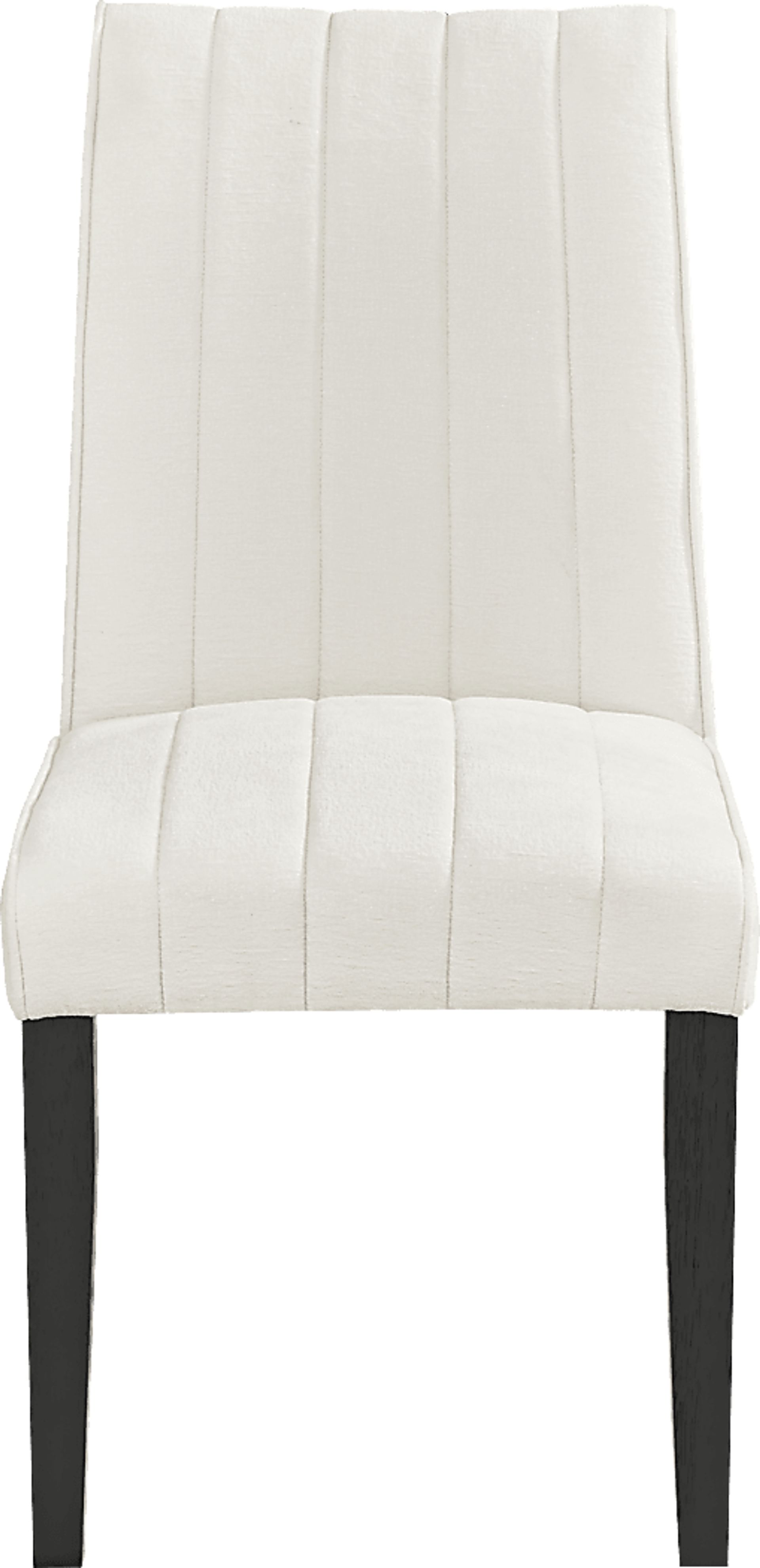 Kendall Black 5 Pc 48" Round Dining Room with White Side Chairs - Image 4
