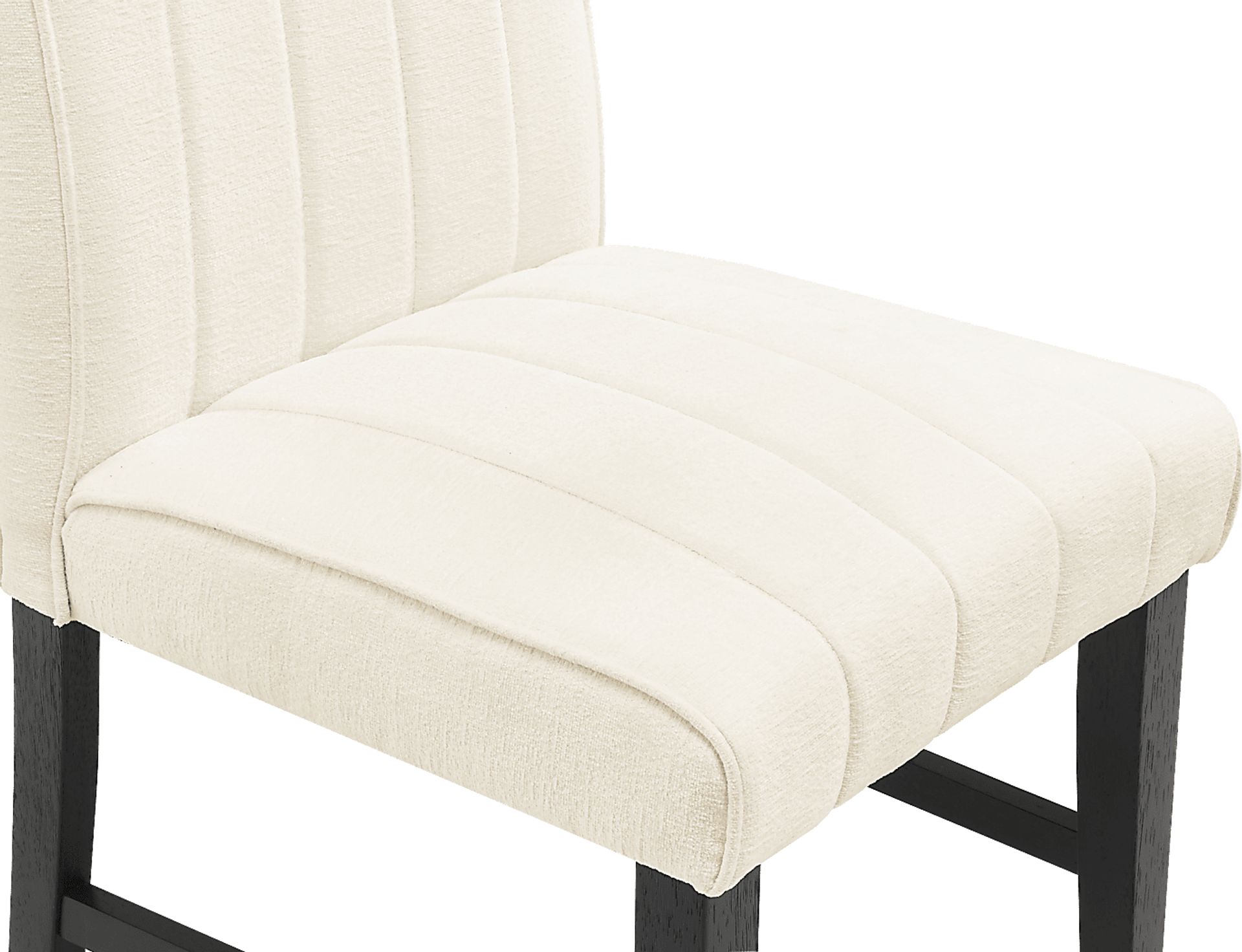 Kendall Black 5 Pc Oval Dining Room with White Side Chairs - Image 7