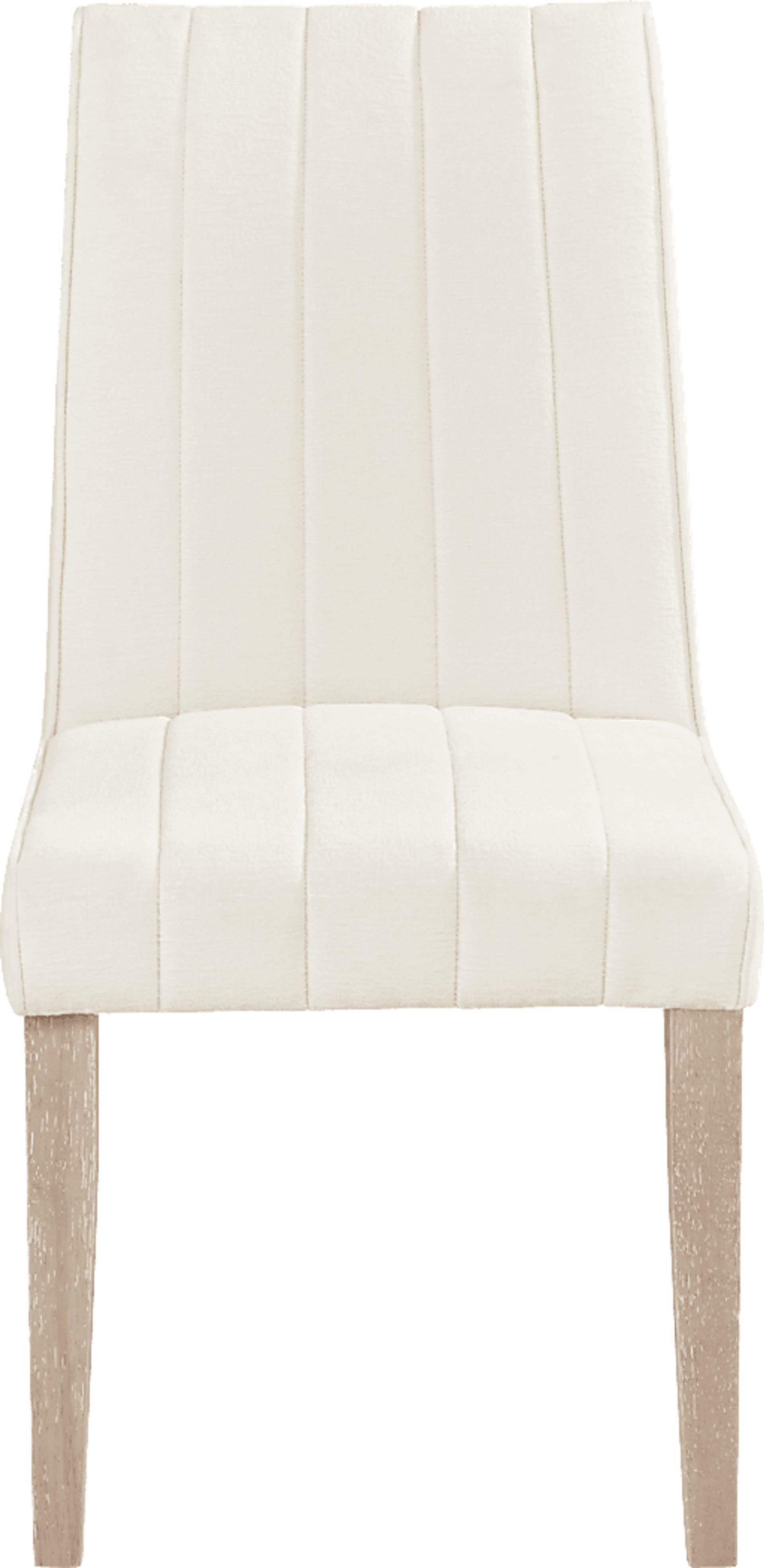 Kendall Natural 5 Pc 59" Round Dining Room with White Side Chairs - Image 6