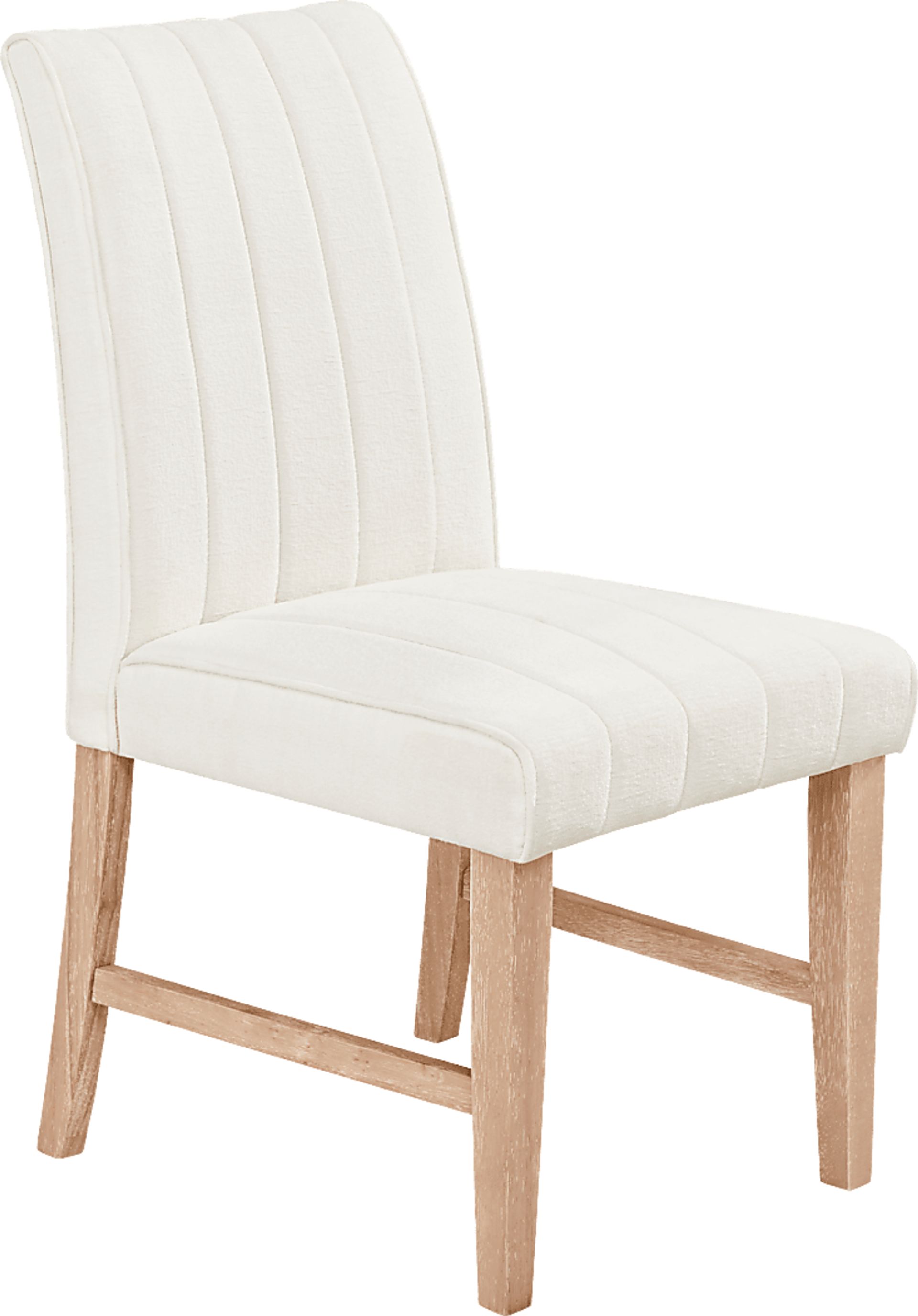 Kendall Natural 5 Pc 59" Round Dining Room with White Side Chairs - Image 3