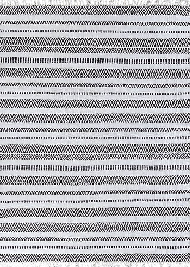 Kendria Black 8' x 10' Indoor/Outdoor Rug - Thumbnail - Image 1