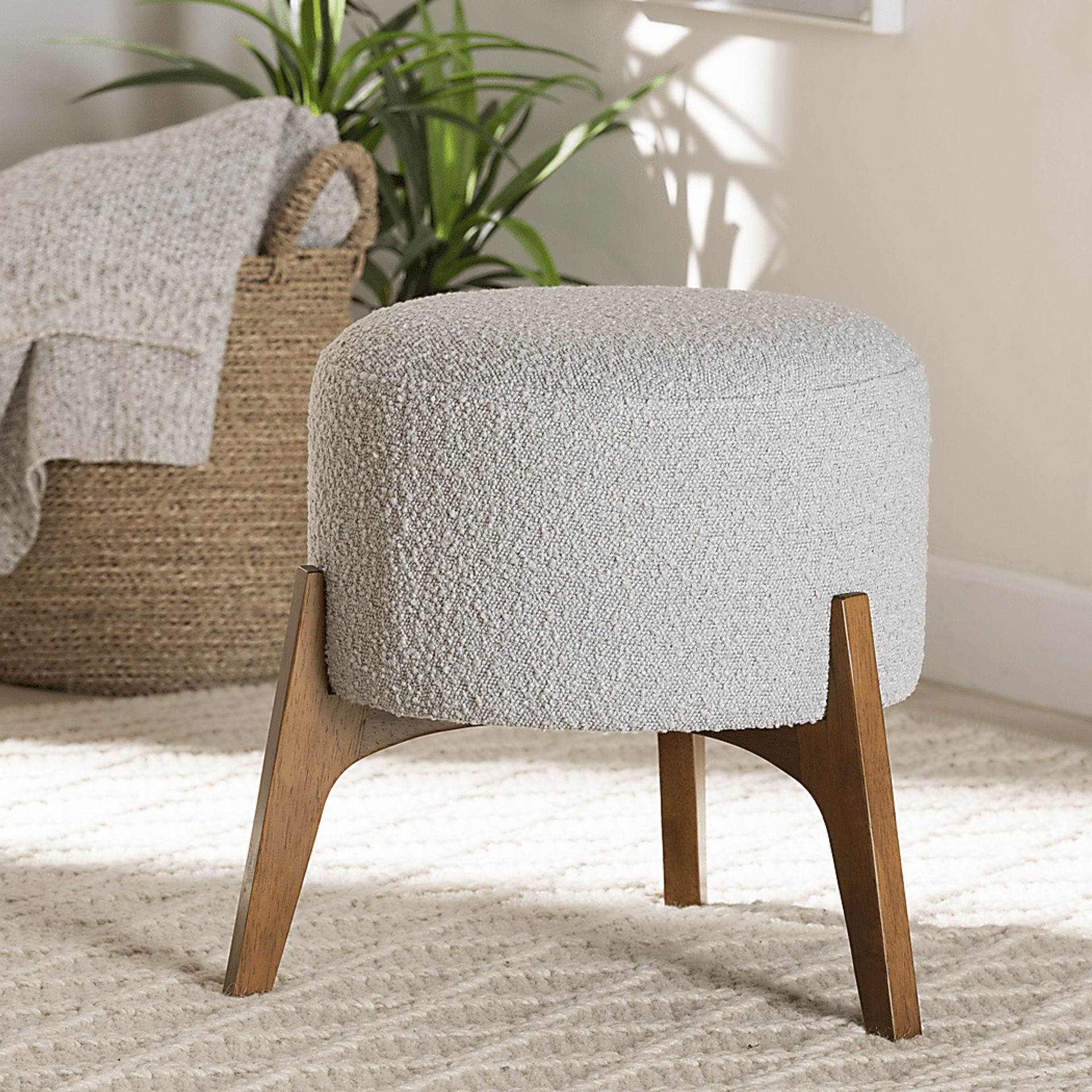 Kenelworth Light Gray Ottoman - Image 2