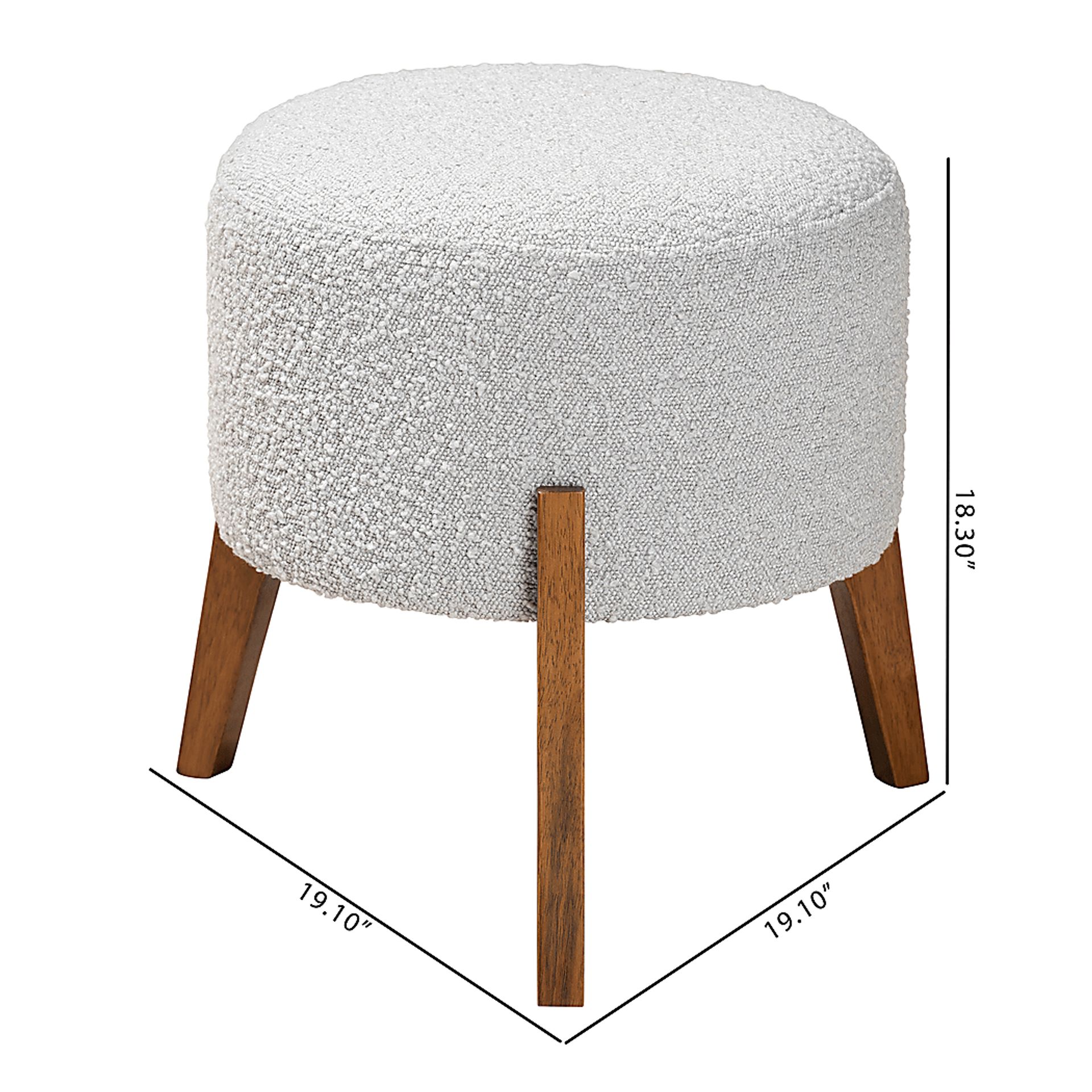 Kenelworth Light Gray Ottoman - Image 8
