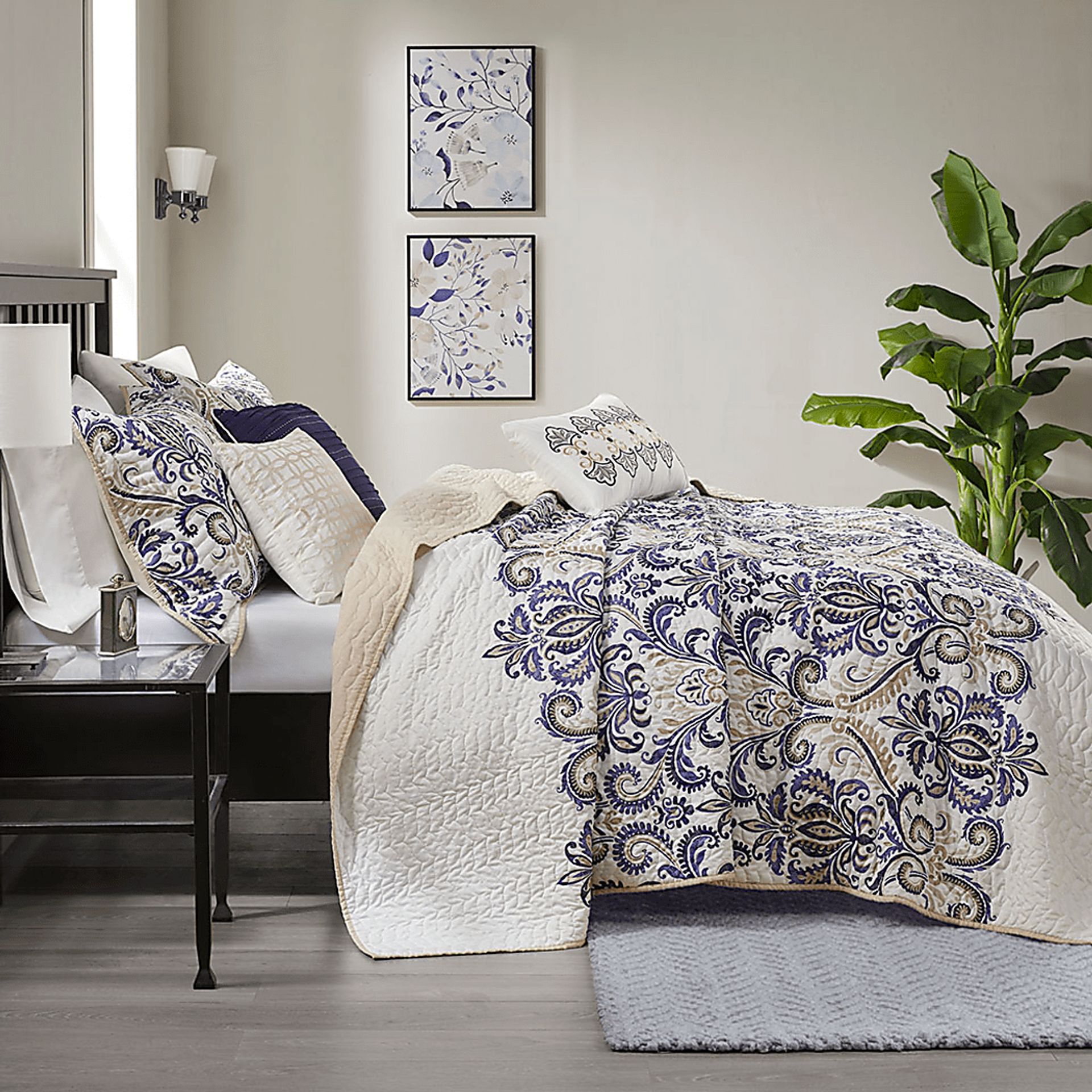 Kenison Blue 6 Pc King/California King Coverlet Set - Image 4