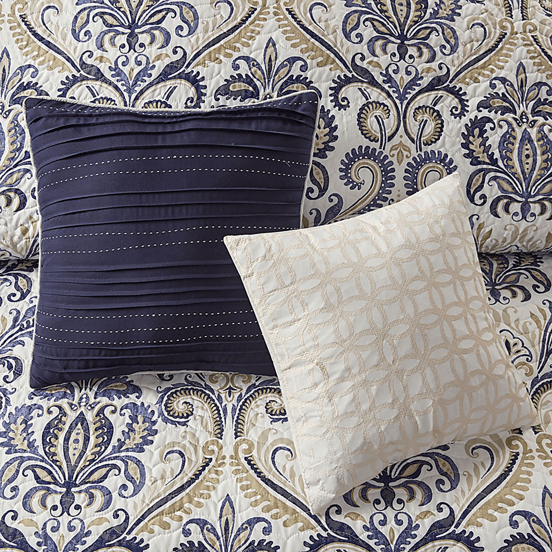 Kenison Blue 6 Pc King/California King Coverlet Set - Image 7
