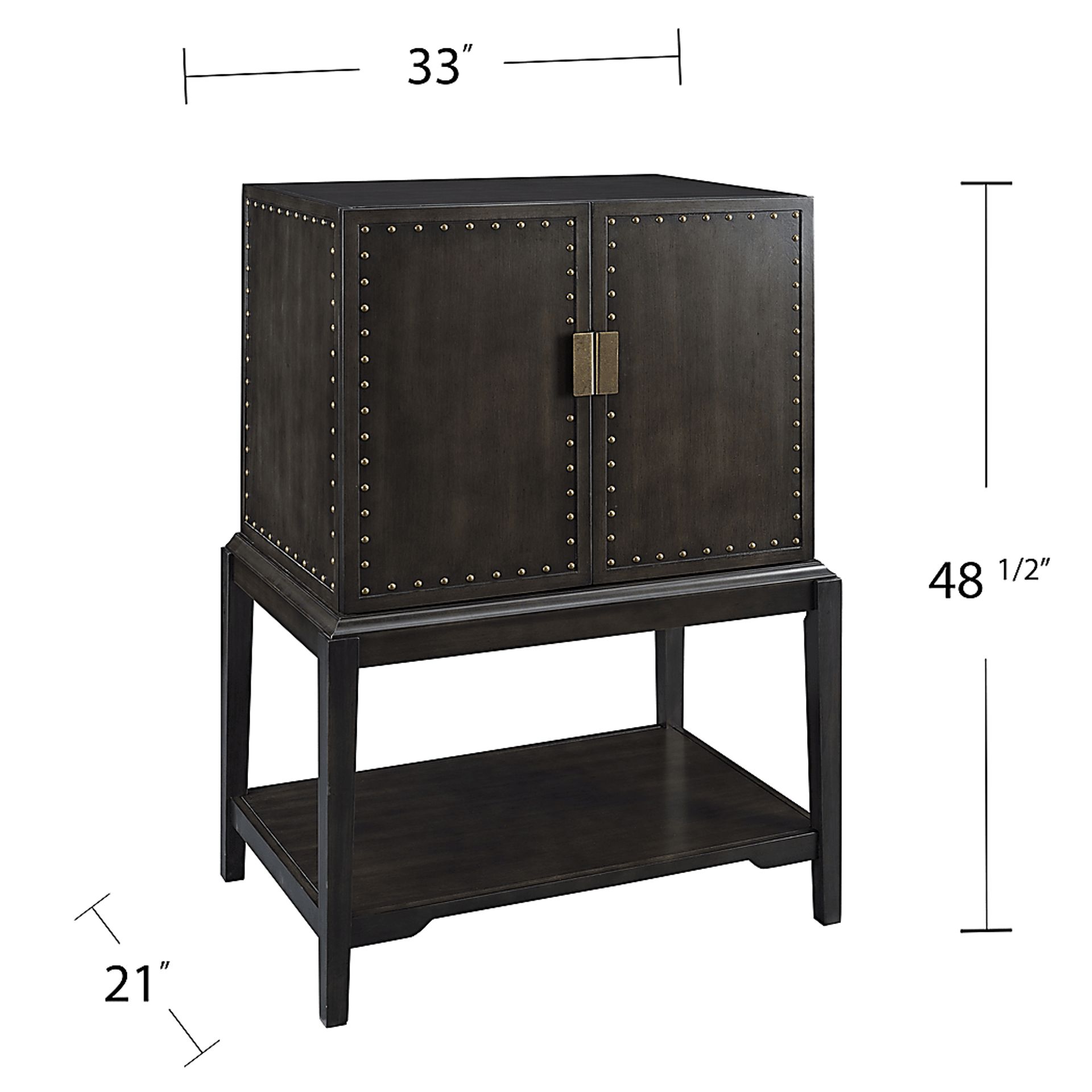 Kenmare Brown Bar Cart - Image 5