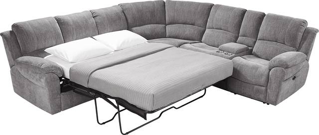 Kenmore Heights Charcoal 5 Pc Power Reclining Gel Foam Sleeper Sectional - Thumbnail - Image 3