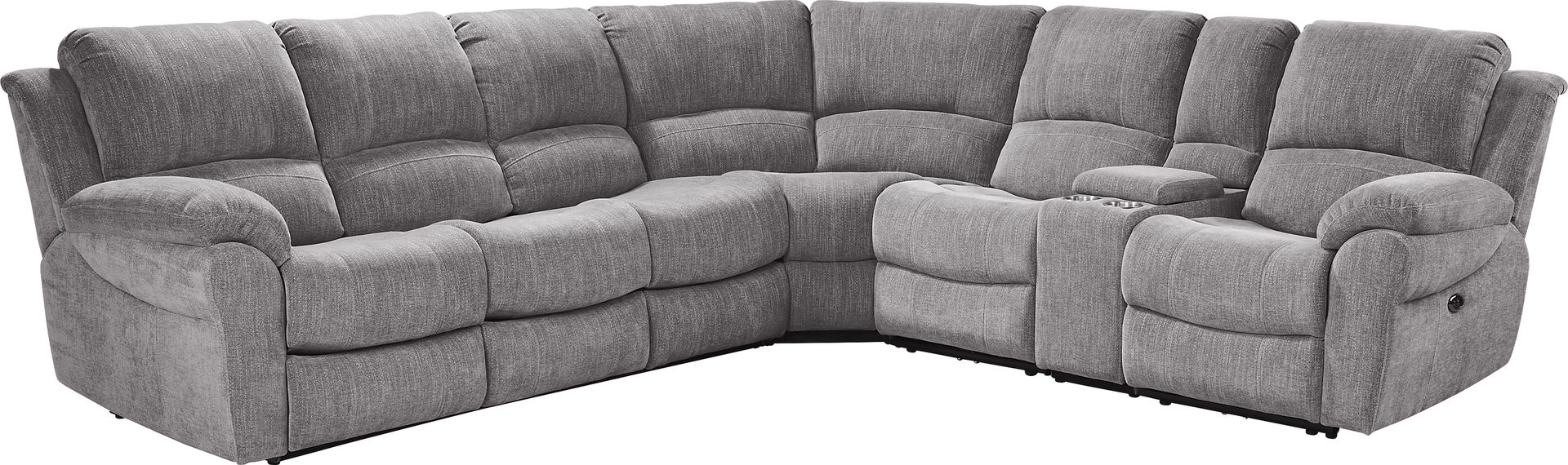 Kenmore Heights Charcoal 5 Pc Power Reclining Gel Foam Sleeper Sectional - Image 4