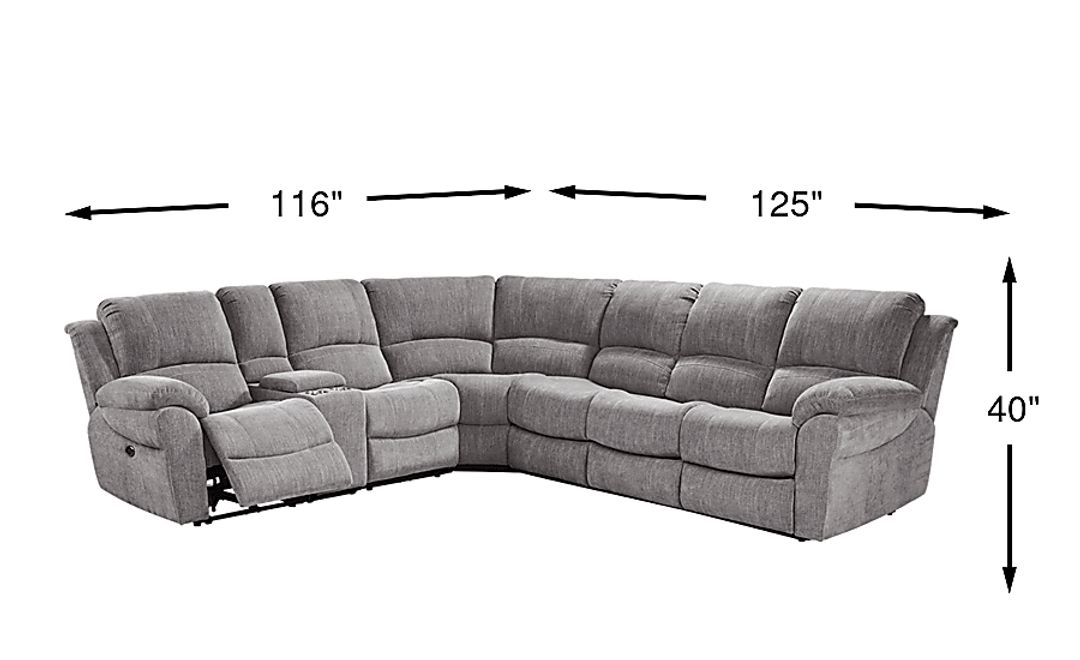 Kenmore Heights 5 Pc Power Reclining Sleeper Sectional