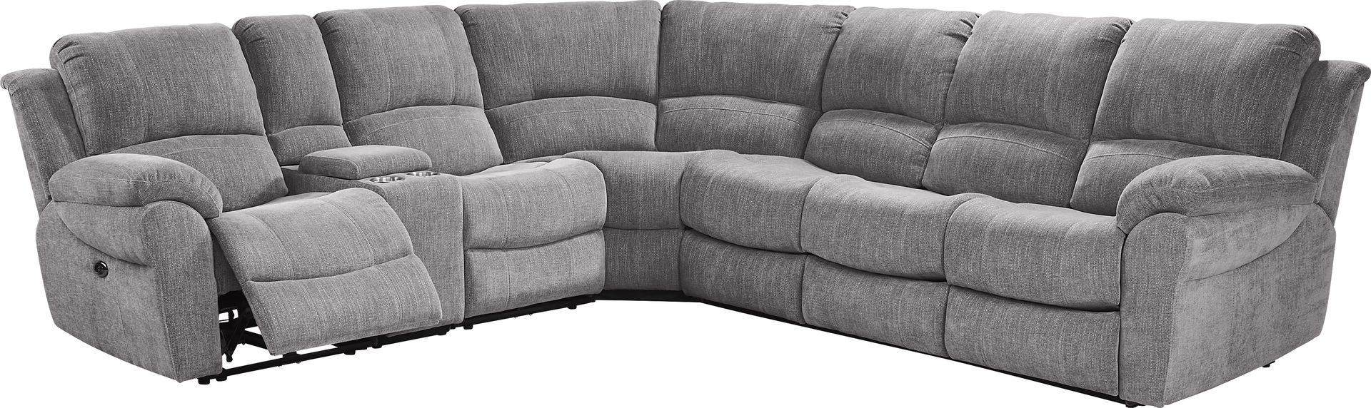 Kenmore Heights Charcoal 5 Pc Power Reclining Sleeper Sectional - Image 1