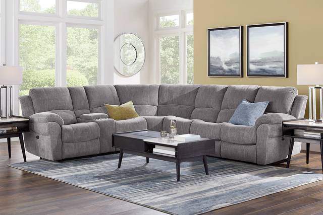 Kenmore Heights Charcoal 7 Pc Power Reclining Sectional - Thumbnail - Image 2