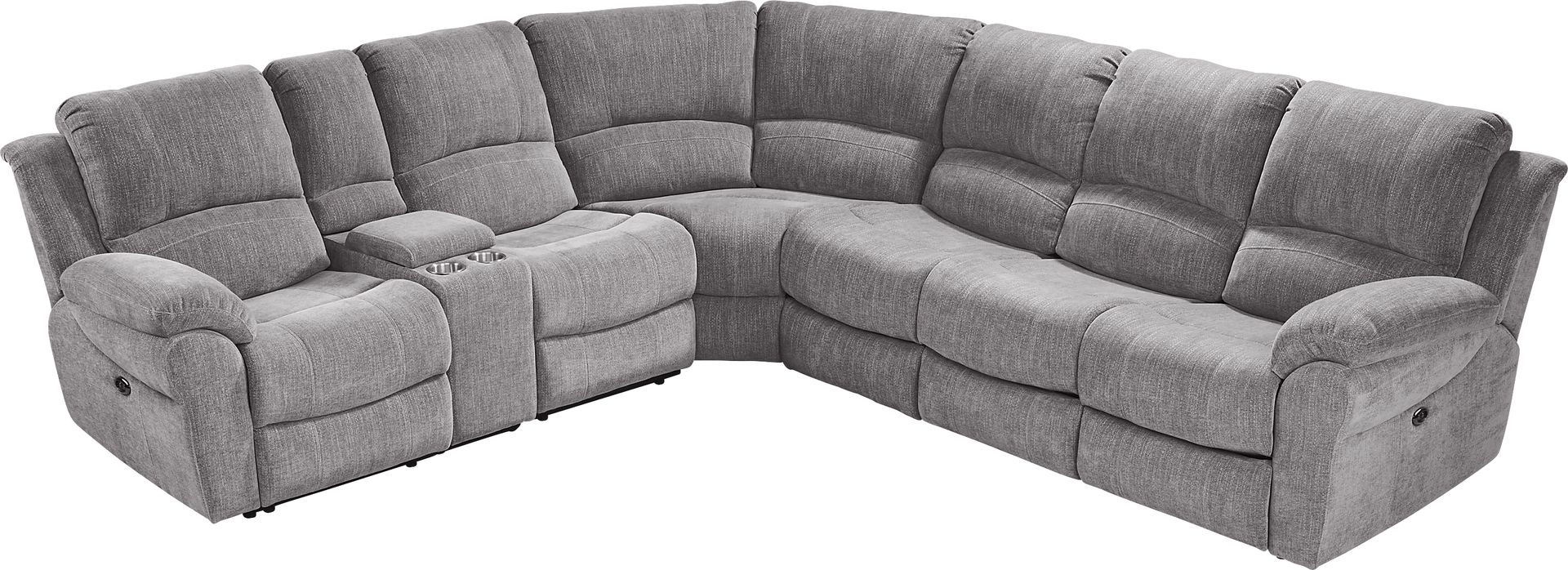 Kenmore Heights Charcoal 7 Pc Power Reclining Sectional - Image 4