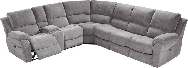 Kenmore Heights Charcoal 10 Pc Power Sectional Living Room - Thumbnail - Image 5