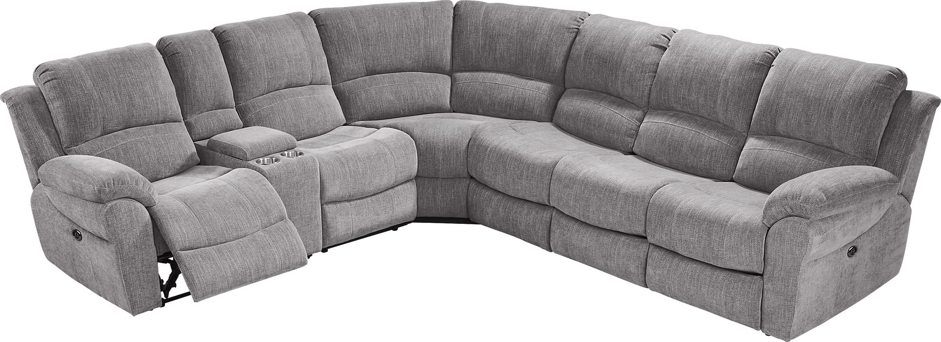 Kenmore Heights Charcoal 7 Pc Power Reclining Sectional - Image 5