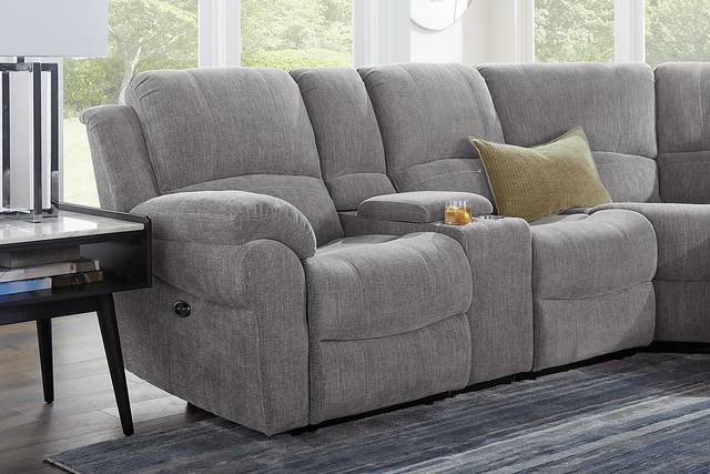 Kenmore Heights Charcoal 10 Pc Power Sectional Living Room - Thumbnail - Image 6