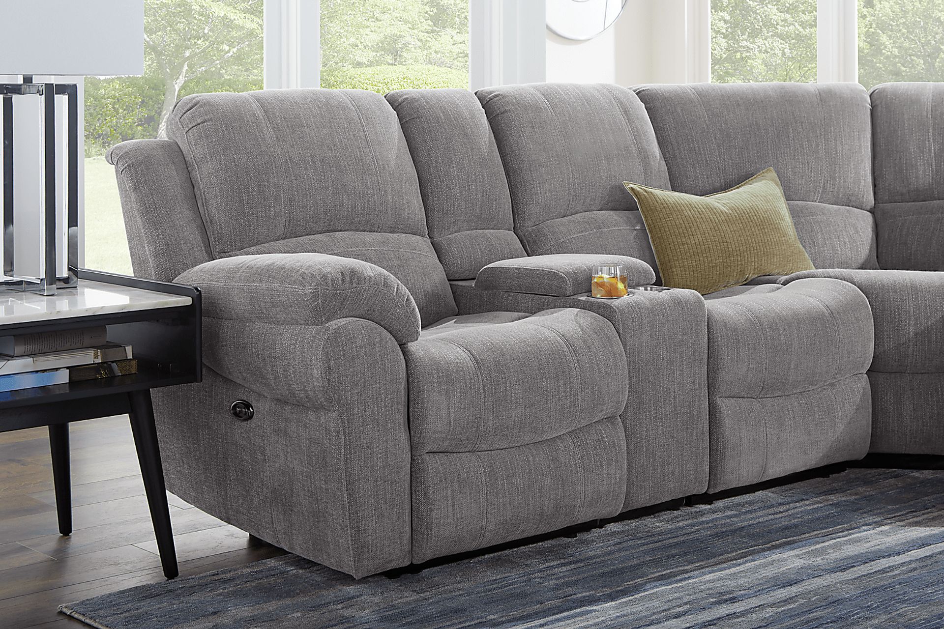 Kenmore Heights Charcoal 7 Pc Power Reclining Sectional - Image 6