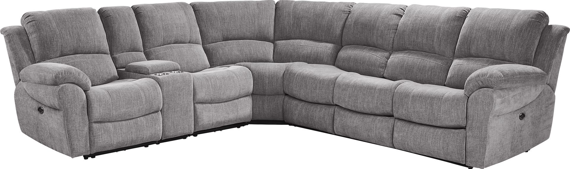 Kenmore Heights Charcoal 7 Pc Power Reclining Sectional - Image 1