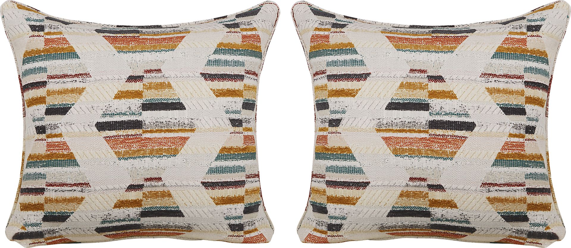 Kenna Orange Accent Pillow, Set of Two - Image 1