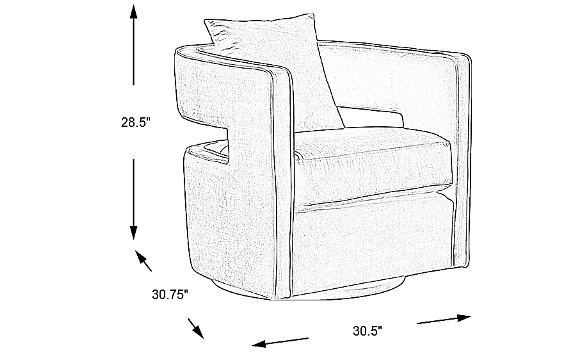 Dimension Image. Please refer to the Dimension Tab on this page for dimension details.
