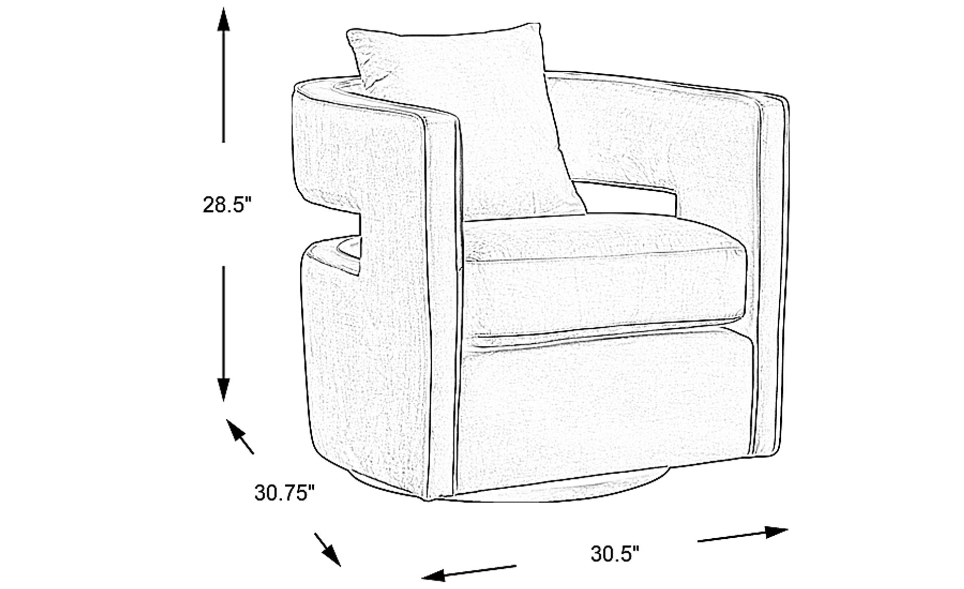 Dimension Image. Please refer to the Dimension Tab on this page for dimension details.