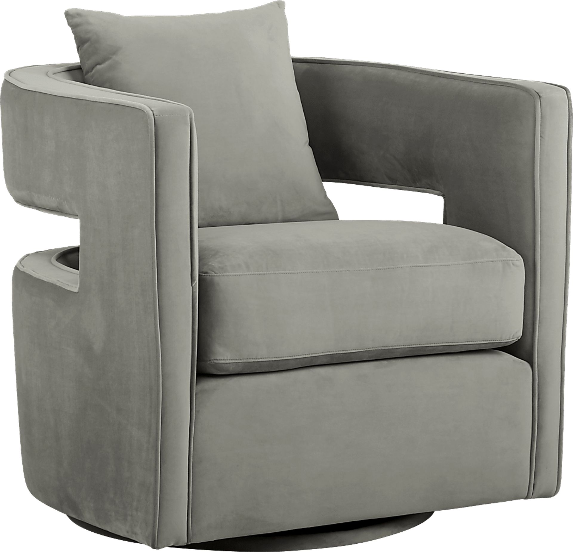 Kennedy Gray Swivel Chair - Image 1