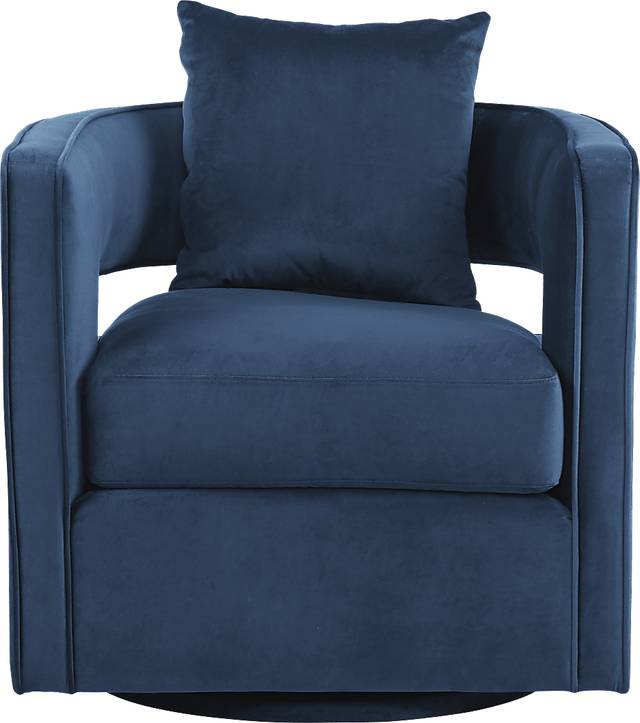 Kennedy Navy Swivel Chair - Thumbnail - Image 2
