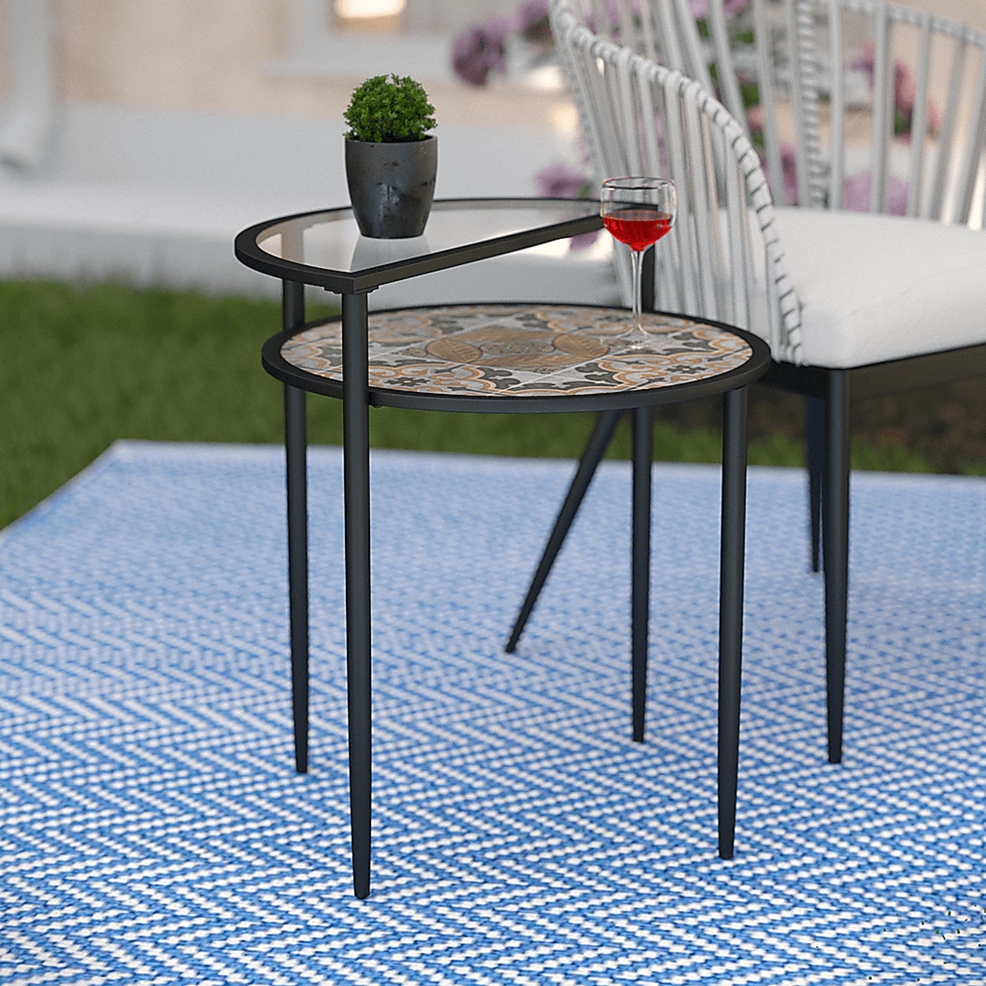 Outdoor Kennilworth Black Accent Table - Image 5