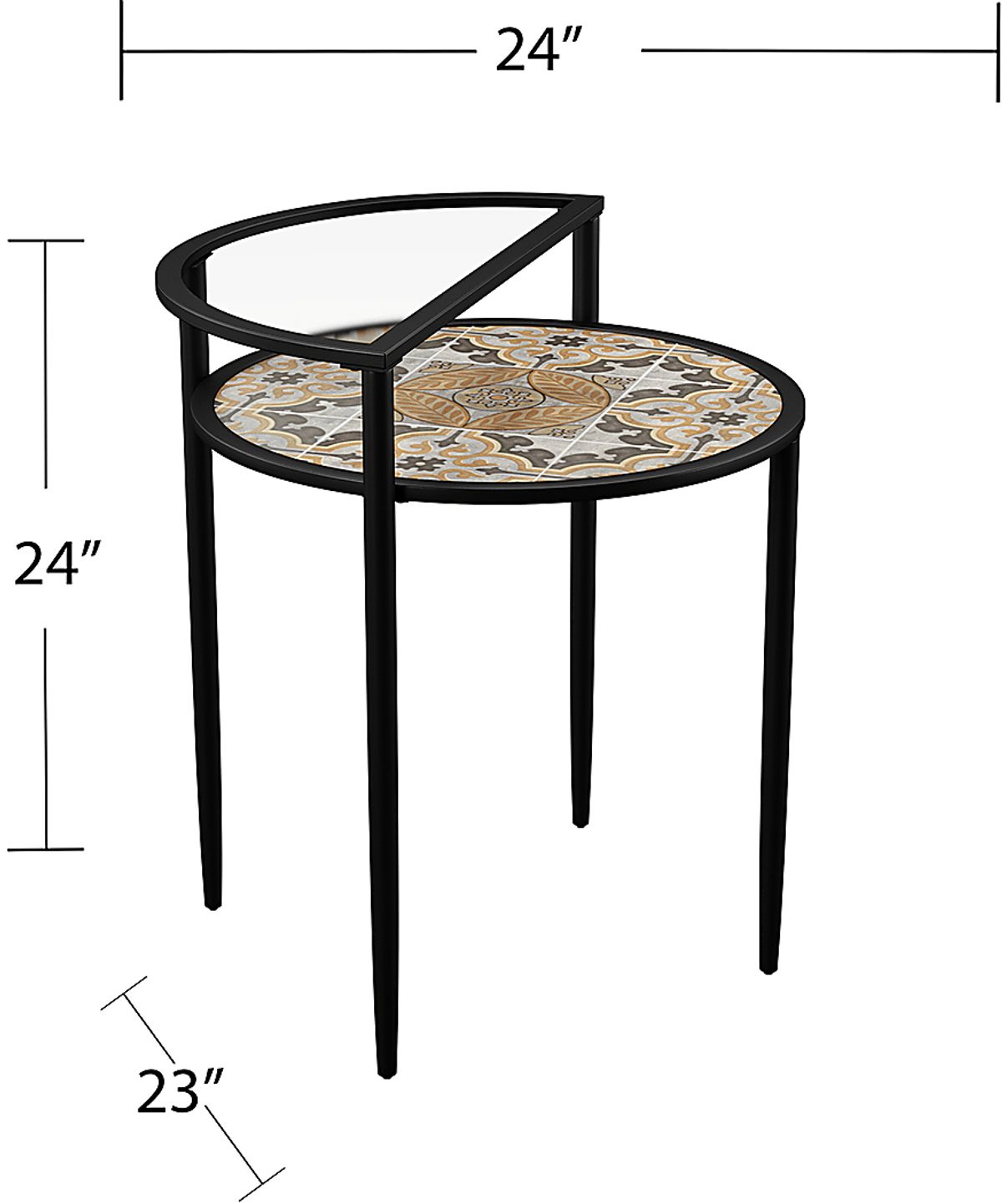 Kennilworth Black Black,Colors Outdoor Accent Table | Rooms to Go