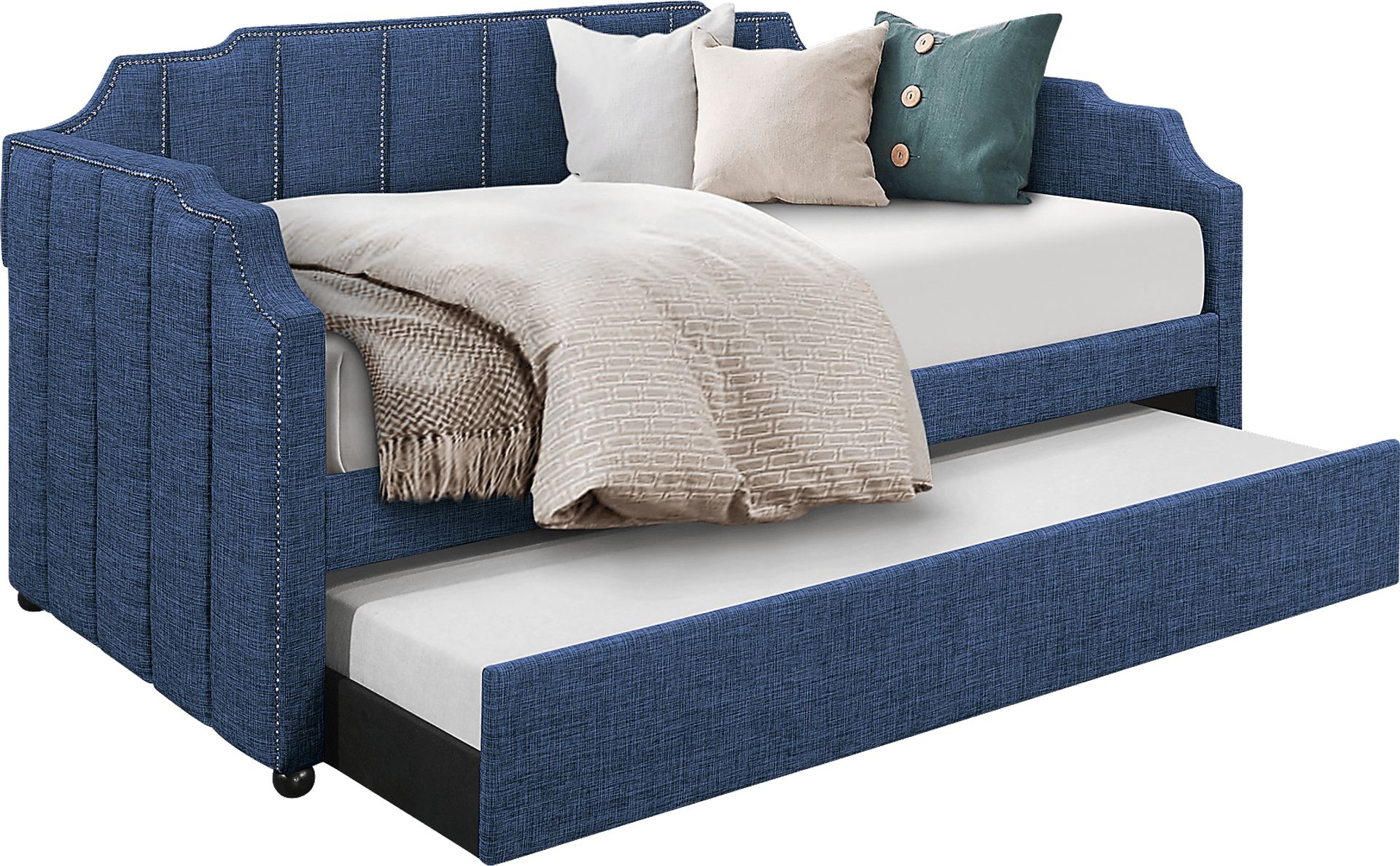 Kennis Blue Daybed with Trundle - Image 3