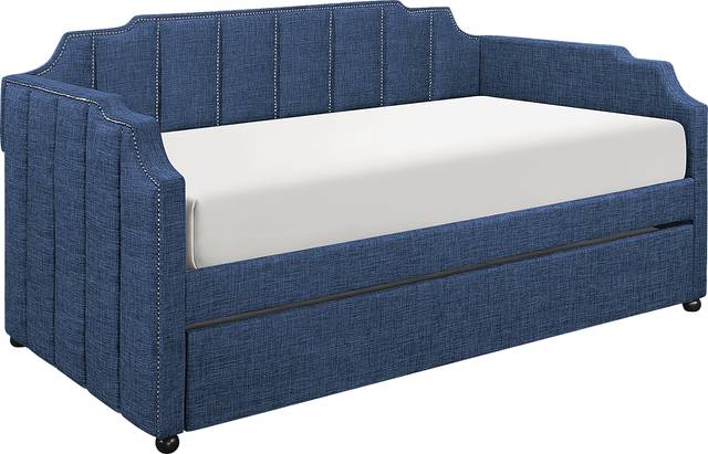 Kennis Blue Daybed with Trundle - Thumbnail - Image 1