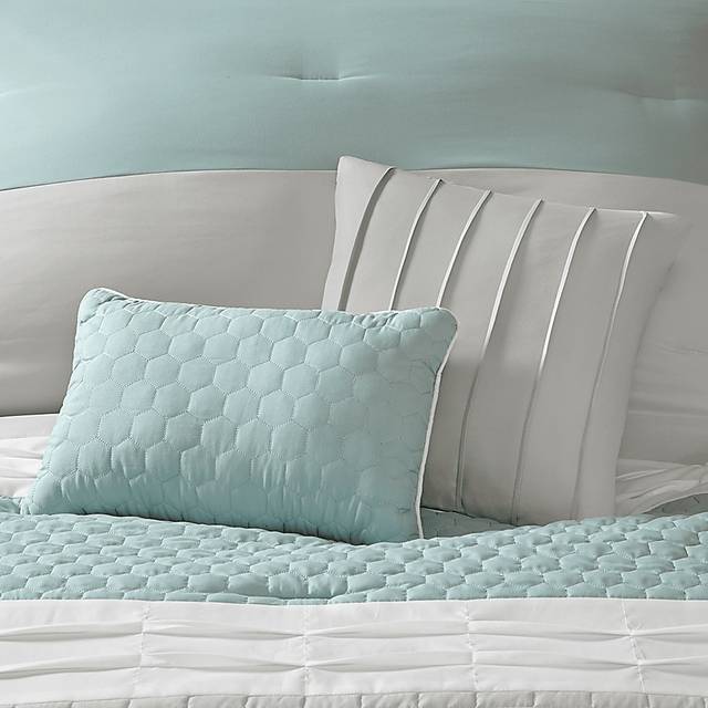 Kennuth Seafoam 8 Pc Queen Comforter Set - Thumbnail - Image 7