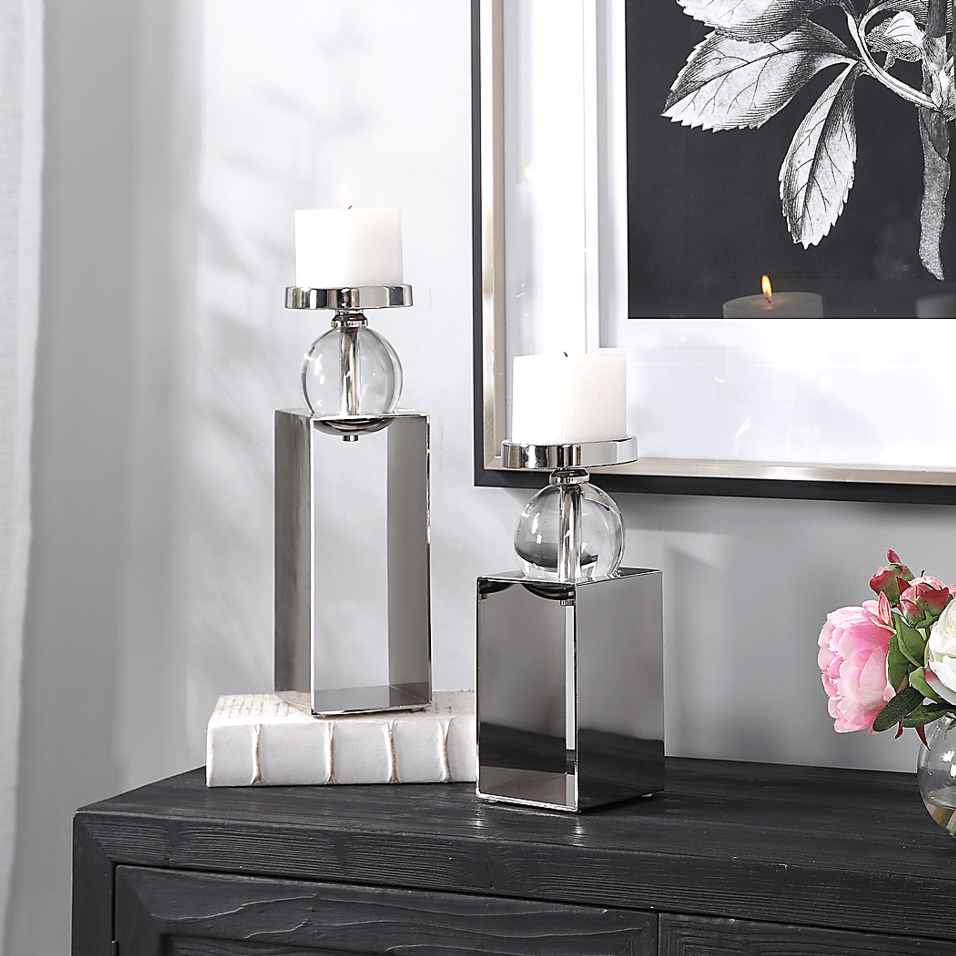 Kenoisha Nickel Candle Holder, Set of 2 - Image 2